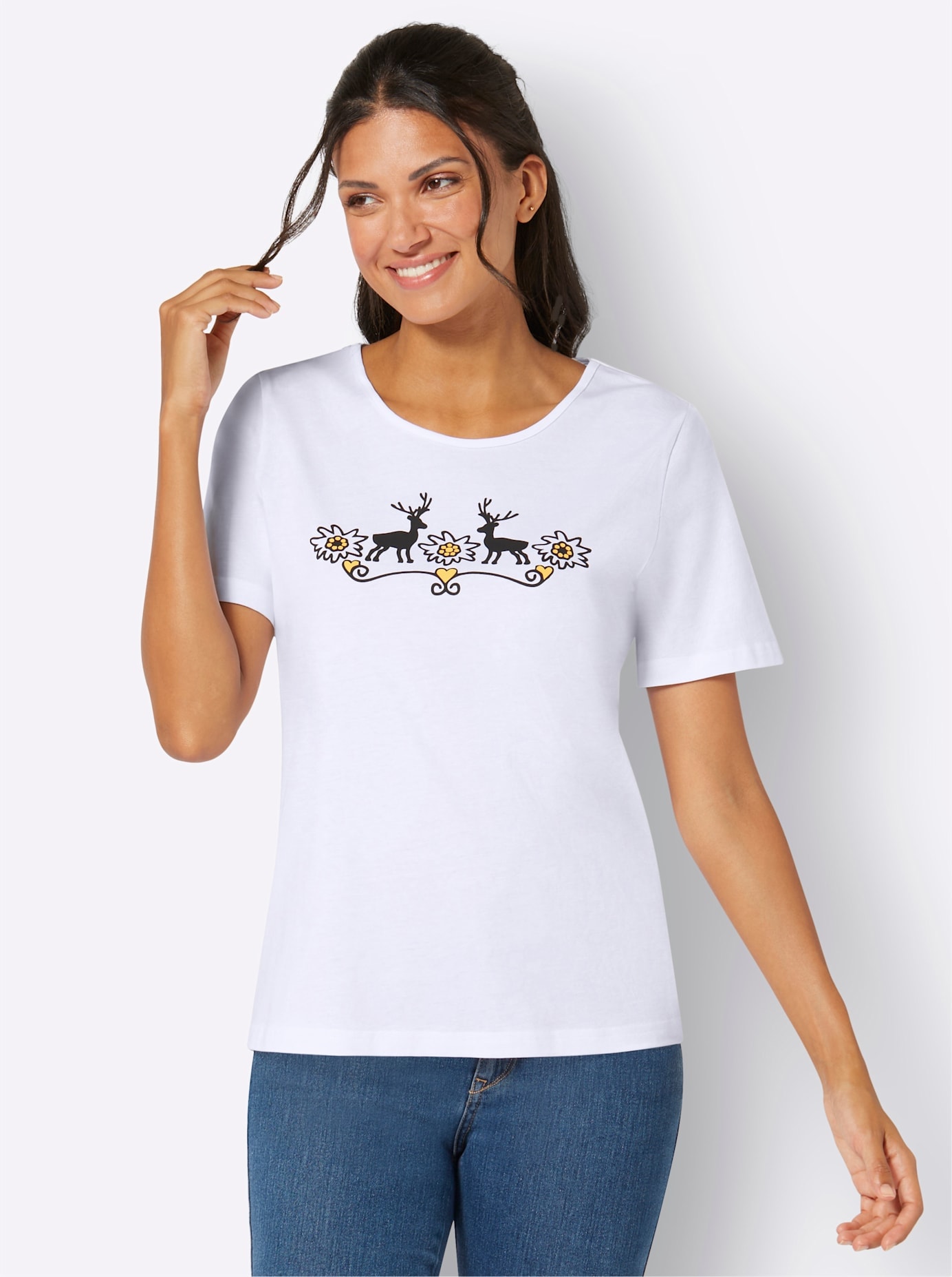 Classic Basics Trachtenshirt "Rundhals-Shirt" 1 Stk. tlg. günstig online kaufen