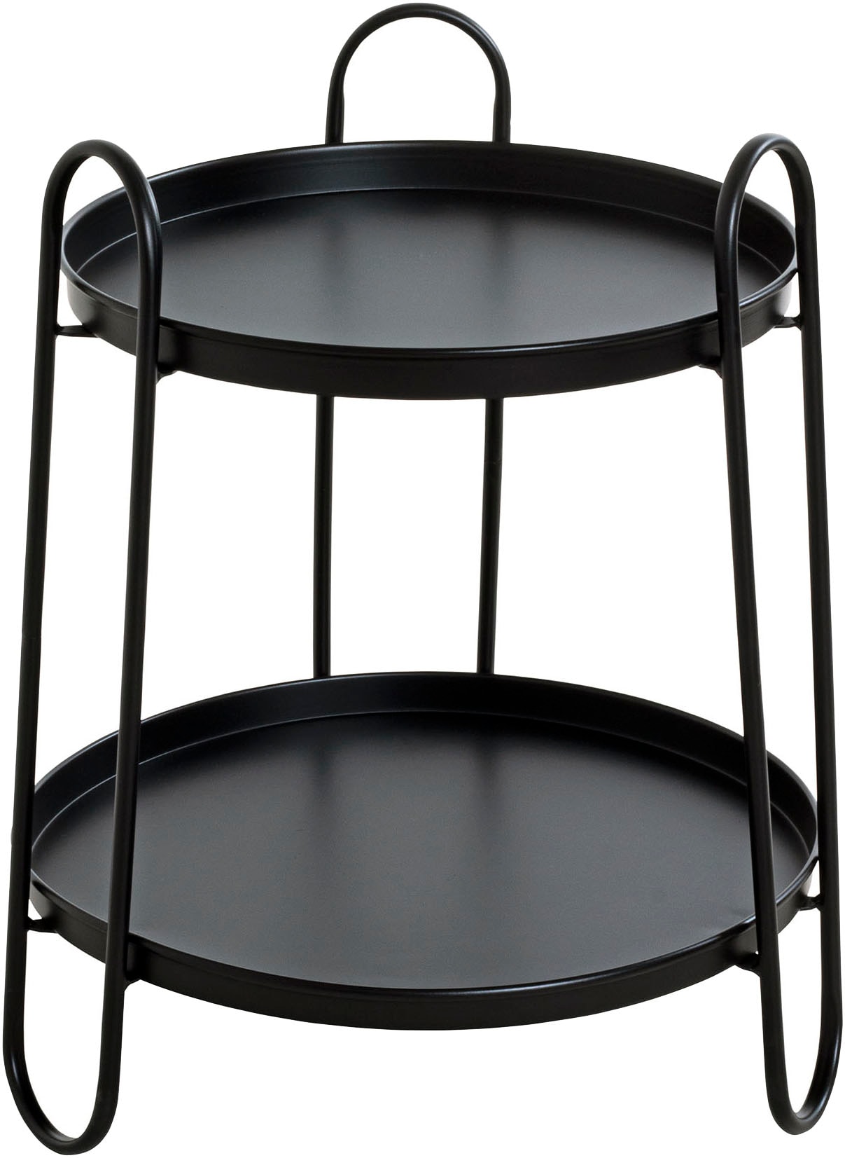 HAKU Beistelltisch »Sofatisch, Wohnzimmertisch« 1 Stk. tlg. rund - aus Metall Schwarz - Ø/H 43/50 cm