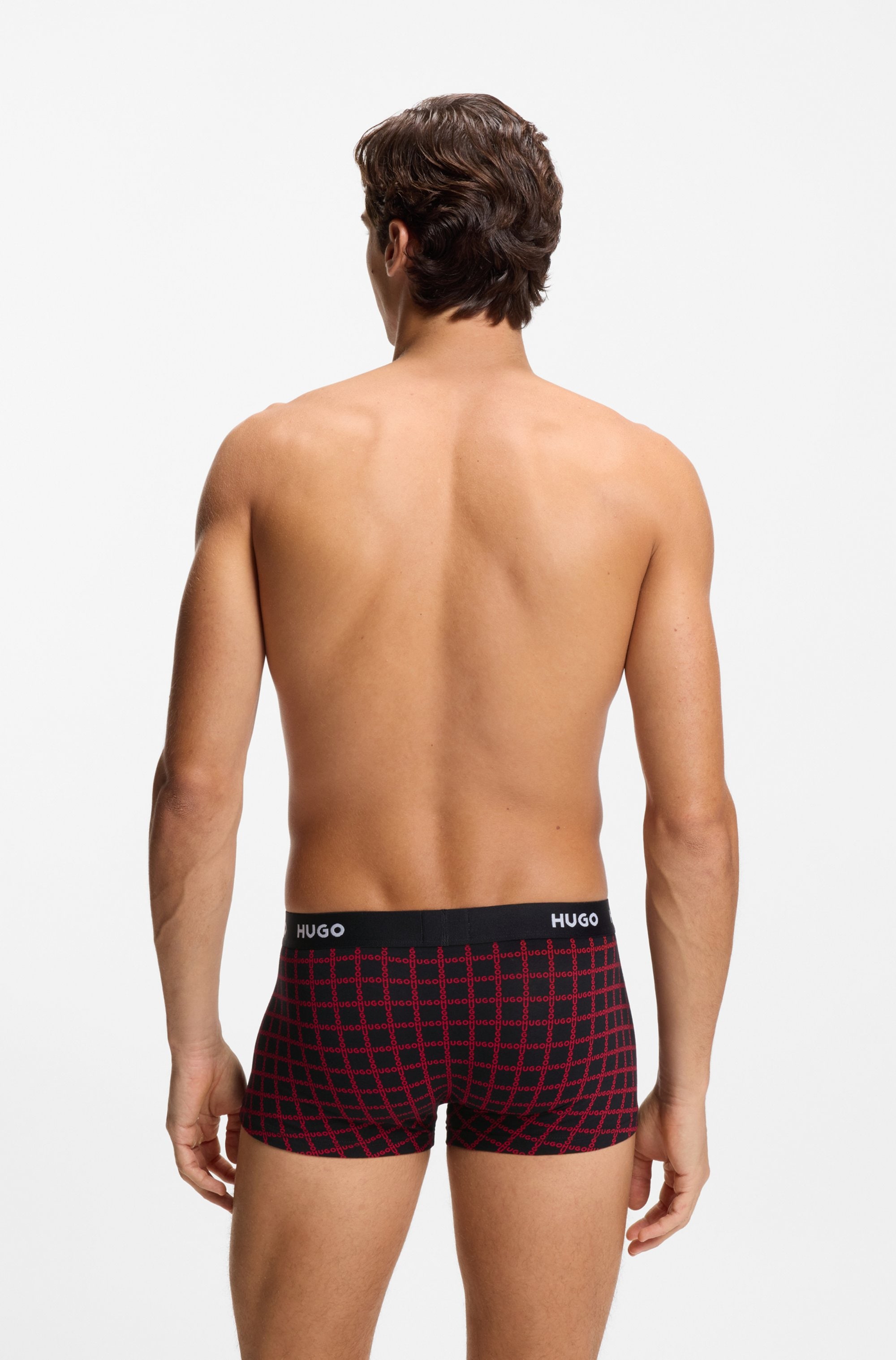HUGO Underwear Trunk »TRUNK TRIPLET DESIGN« Packung, 3 Stk. mit Logobund