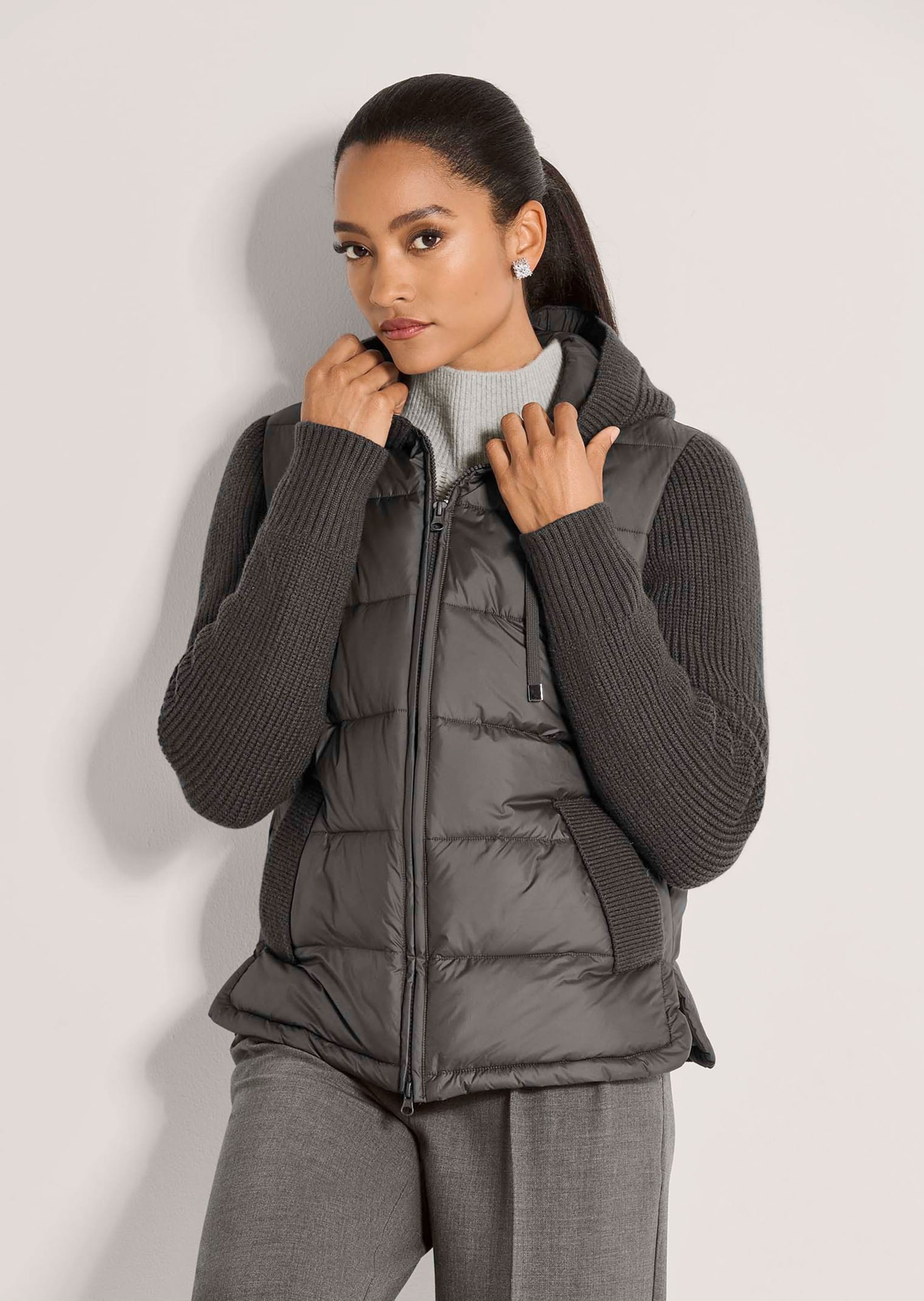 MADELEINE Kurzjacke »Jacke Steppjacke mit Strickärmeln«