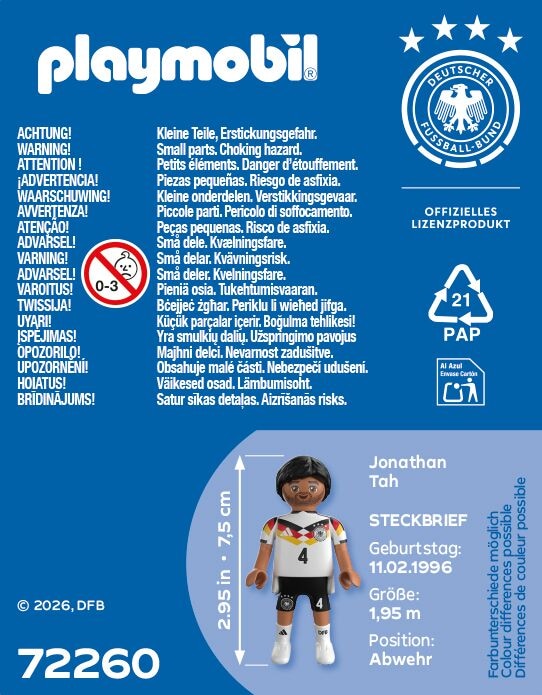 Playmobil® Konstruktions-Spielset »Jonathan Tah (72260), DFB« Made in Europe