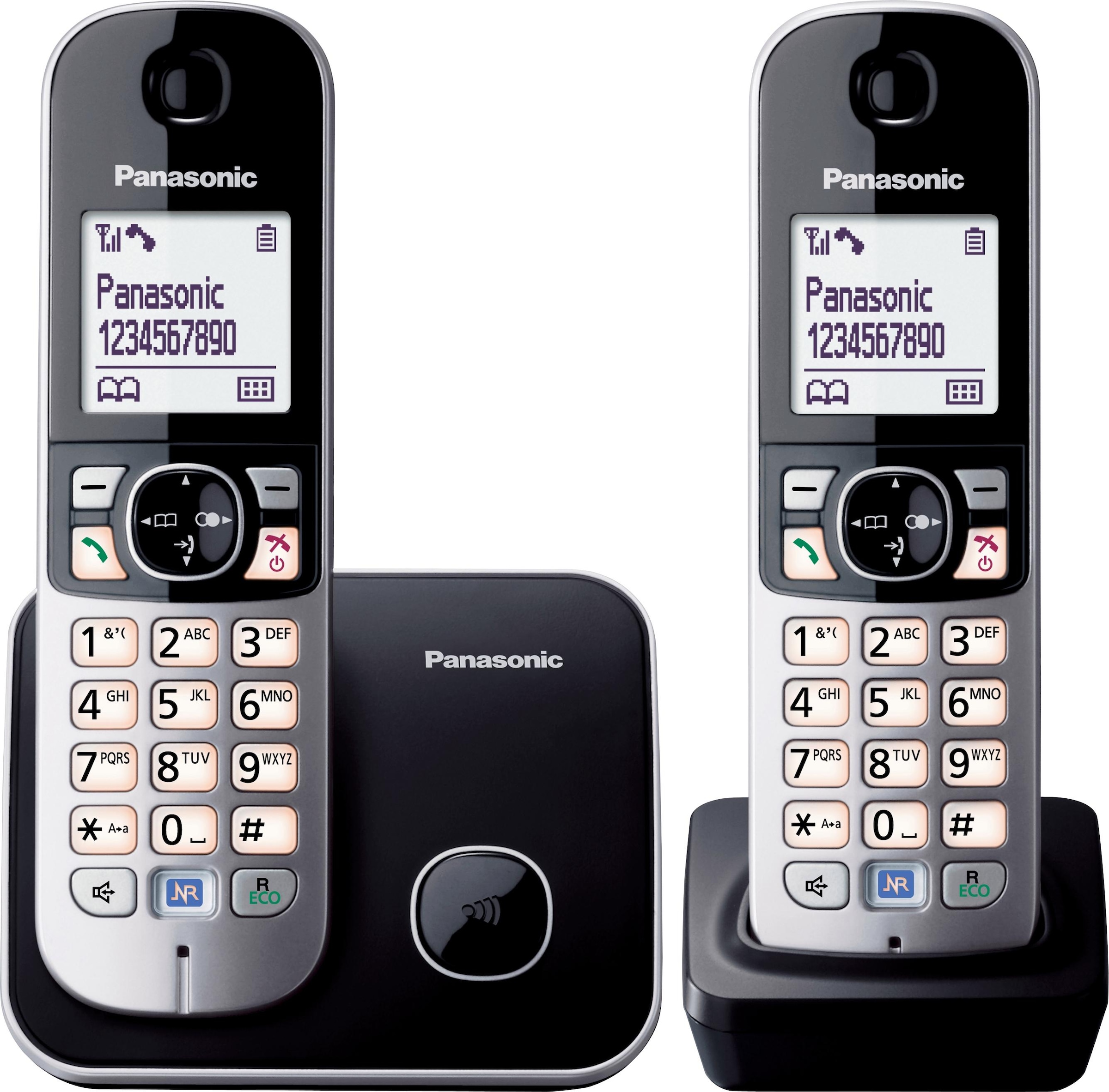 Panasonic Schnurloses DECT-Telefon »KX-TG6812GB«, mit Anrufer- und Wahlsperre