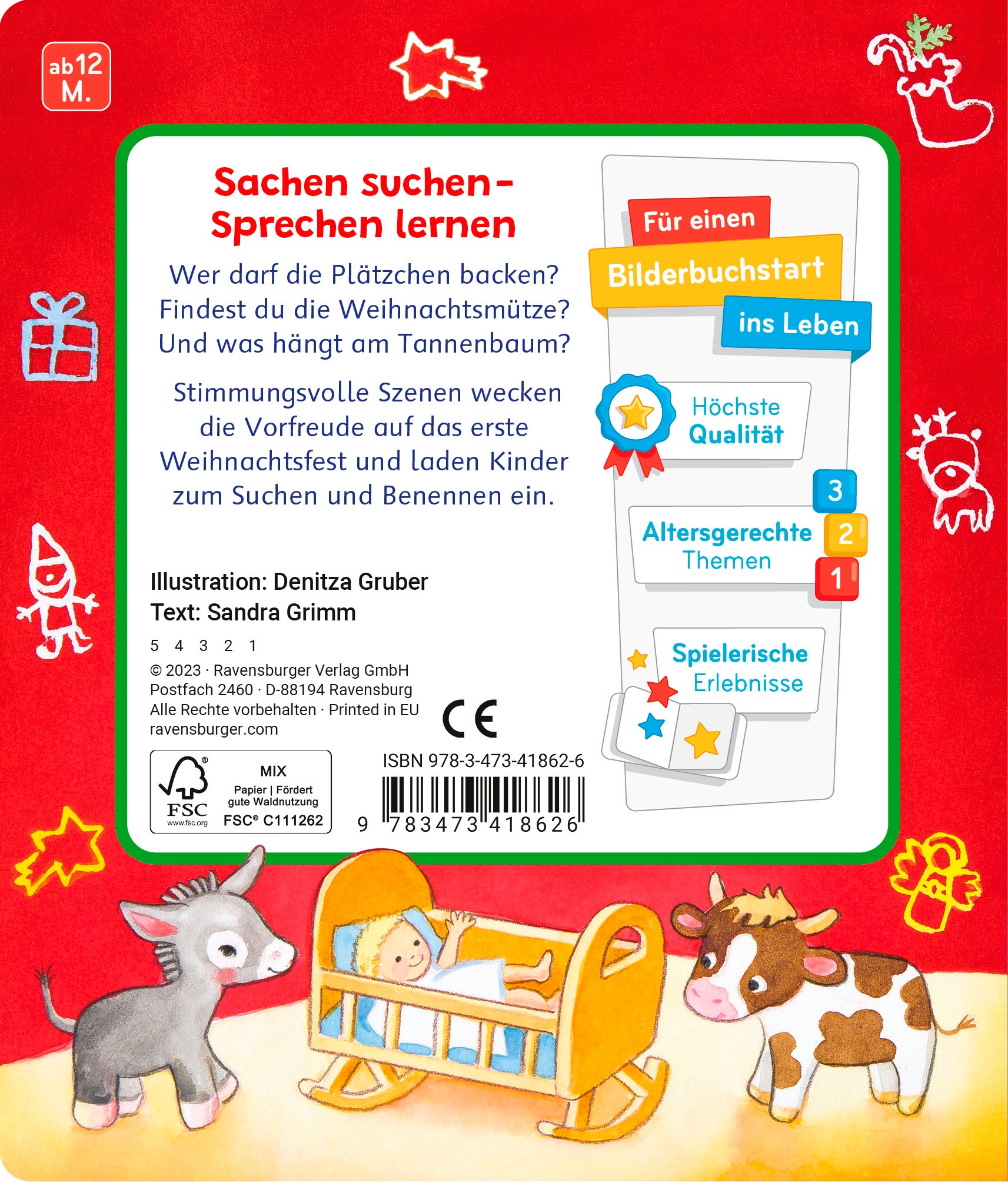 Ravensburger Buch »Pappbilderbuch, Mein erstes Sachen suchen: Frohe Weihnachten«