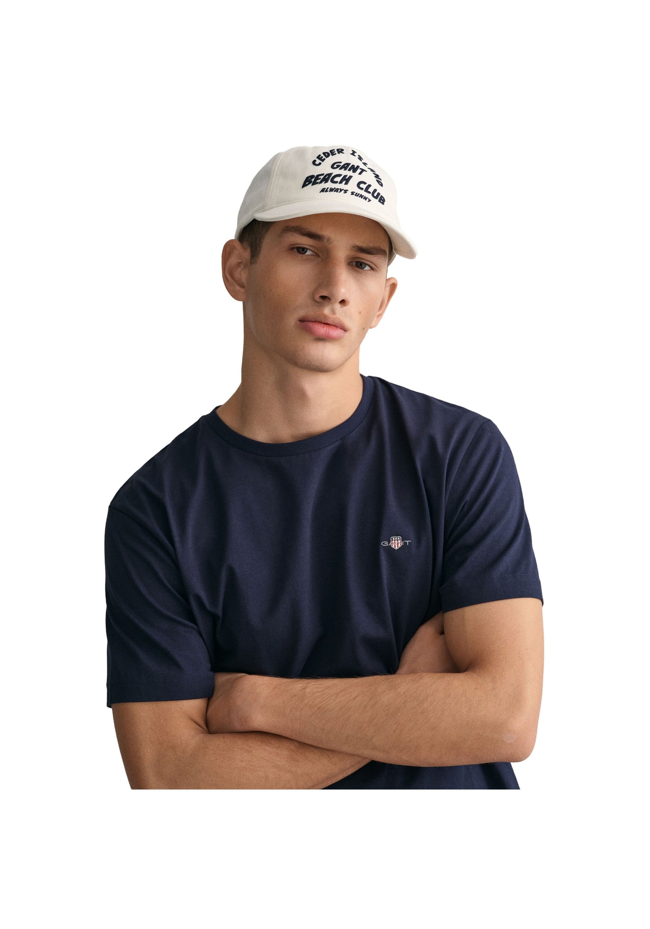 GANT Regular Fit Shield T-Shirt Herr, EVENING BLUE, M 7