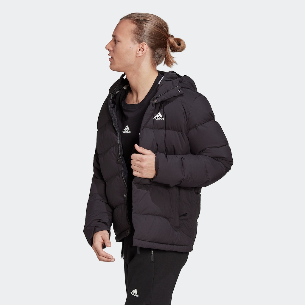 adidas Sportswear Outdoorjacke »HELIONIC HOODED DAUNENJACKE«, mit Kapuze