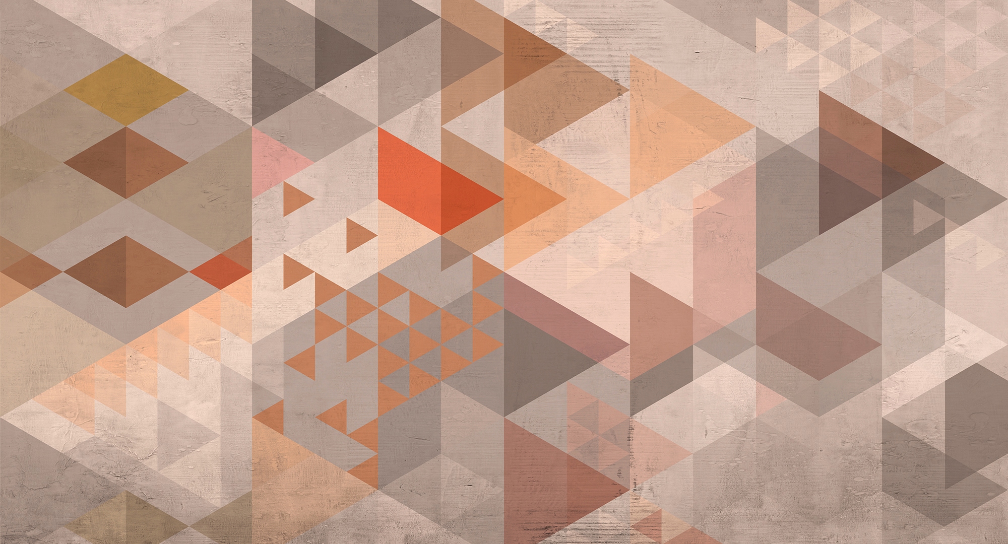 Architects Paper "Atelier 47 Vintage Triangle 1" 3D-Optik glatt Vlies, Wand, Schräge, Decke