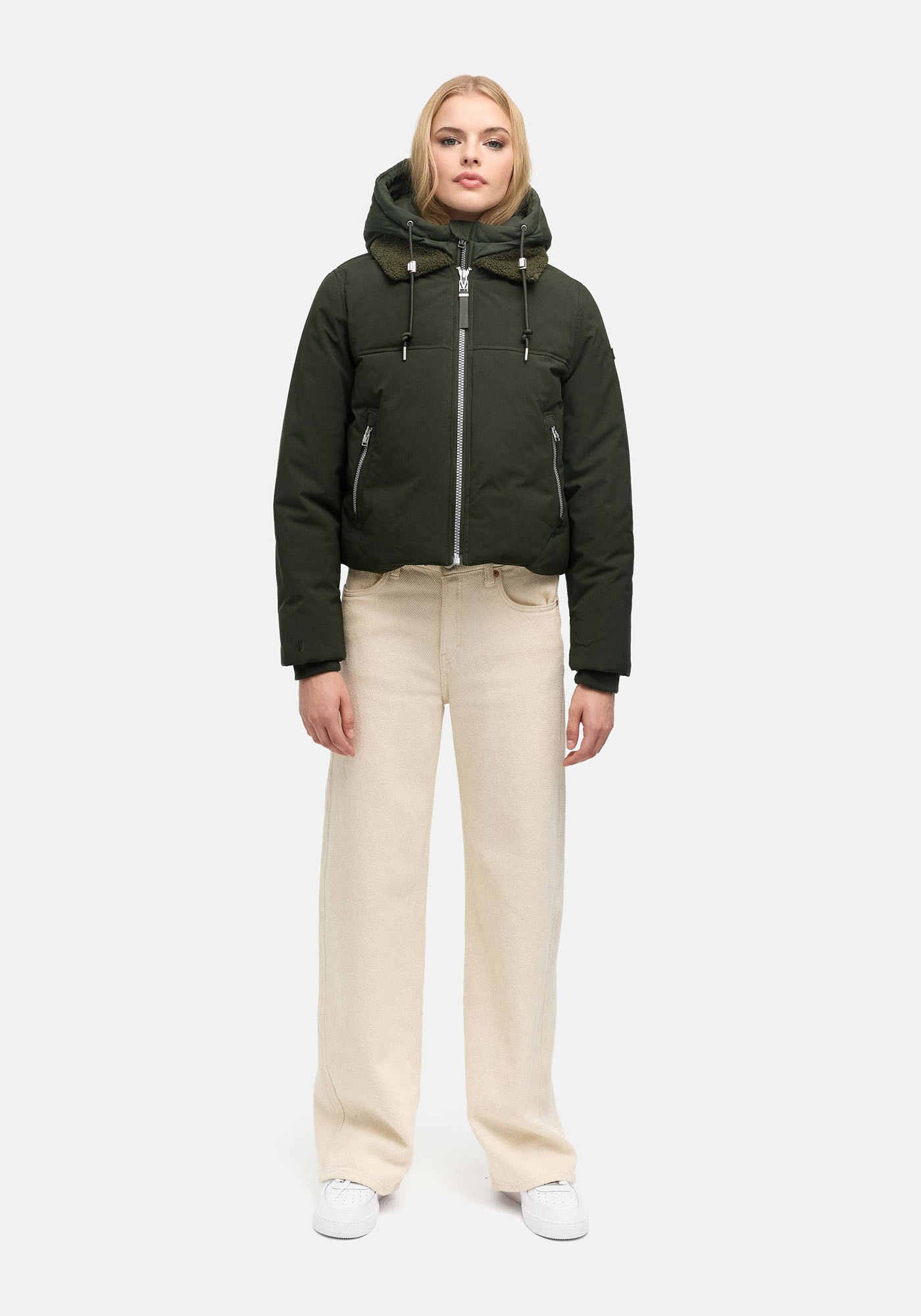 Marikoo Winterjacke »Yurinaa« mit Kapuze Damen Pufferjacke warm mit Kapuze und kuscheligem Kragen
