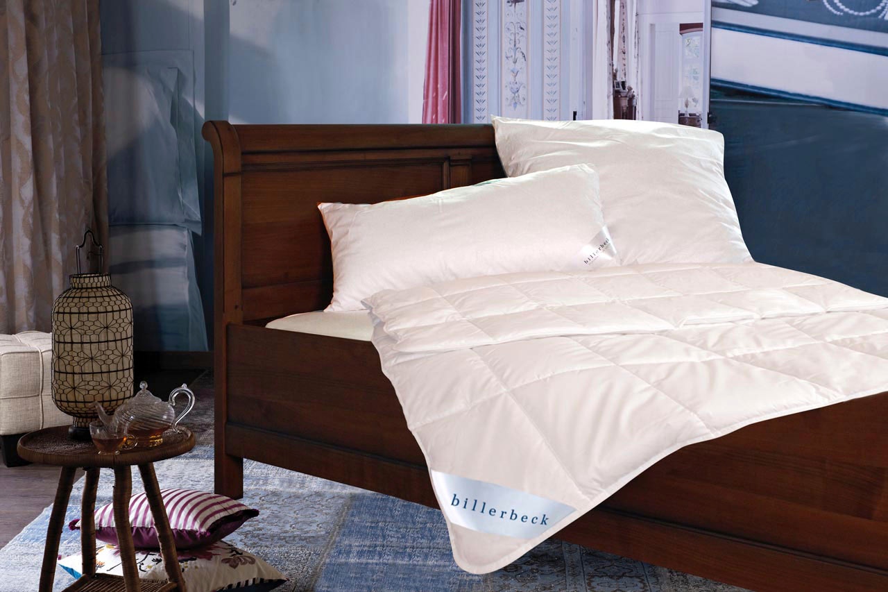 billerbeck Microfaserbettdecke »Liliane, Bettdecke 135x200, 155x220 cm, Decke für Hausstauballergiker«, normal, Füllung 100% Polyester-Hohlfaser, Bezug 100% Baumwolle, (1 St.), Faserdecke mit moderner Körperformsteppung