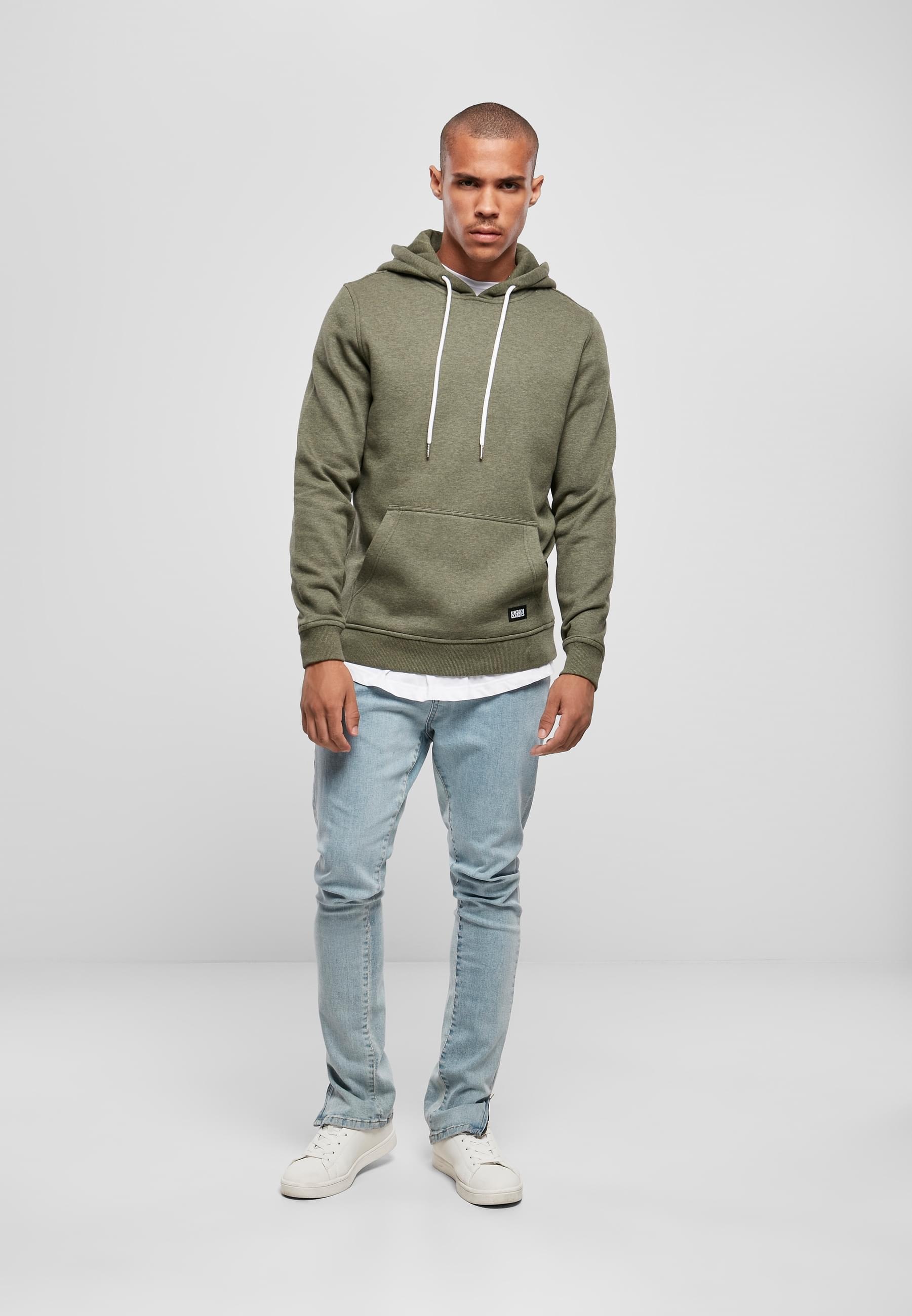 URBAN CLASSICS Sweatshirt »Urban Classics Herren Basic Melange Hoody«, (1 tlg.)