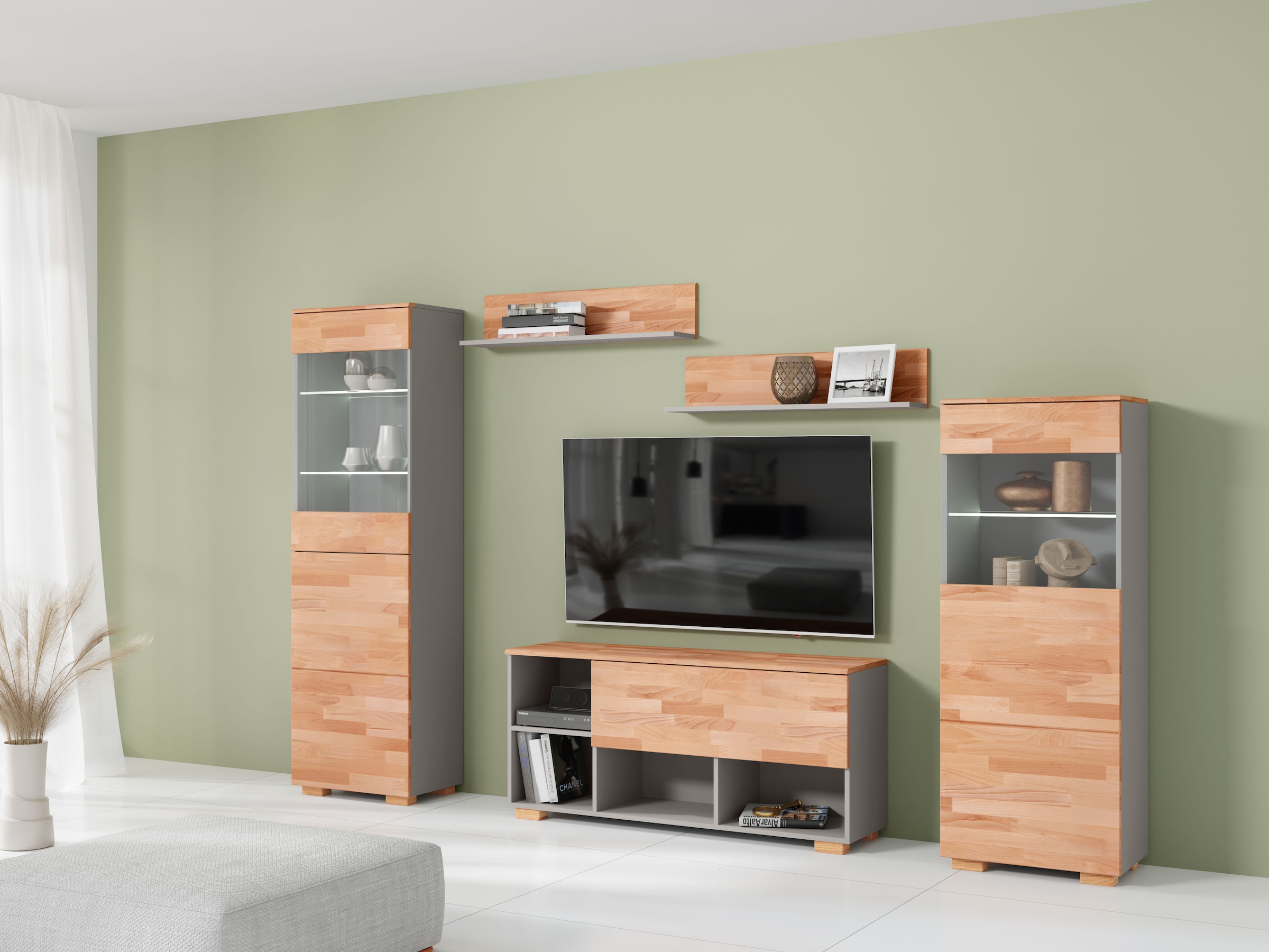 Home affaire Wohnwand, (5 St.), schöne moderne Optik