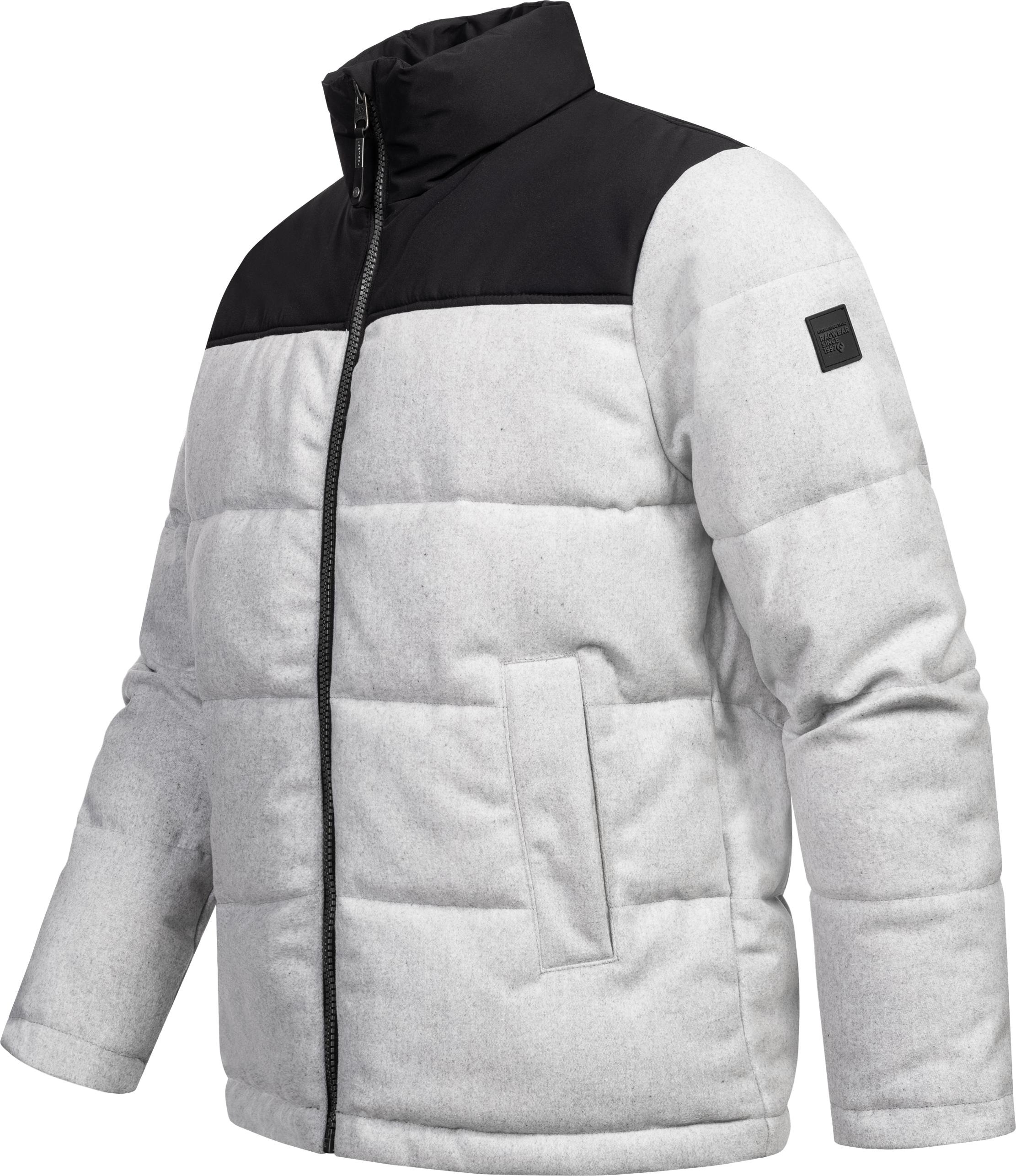 Ragwear Steppjacke »Waldess«, ohne Kapuze, Gesteppte Herren Outdoorjacke in Woll-Optik