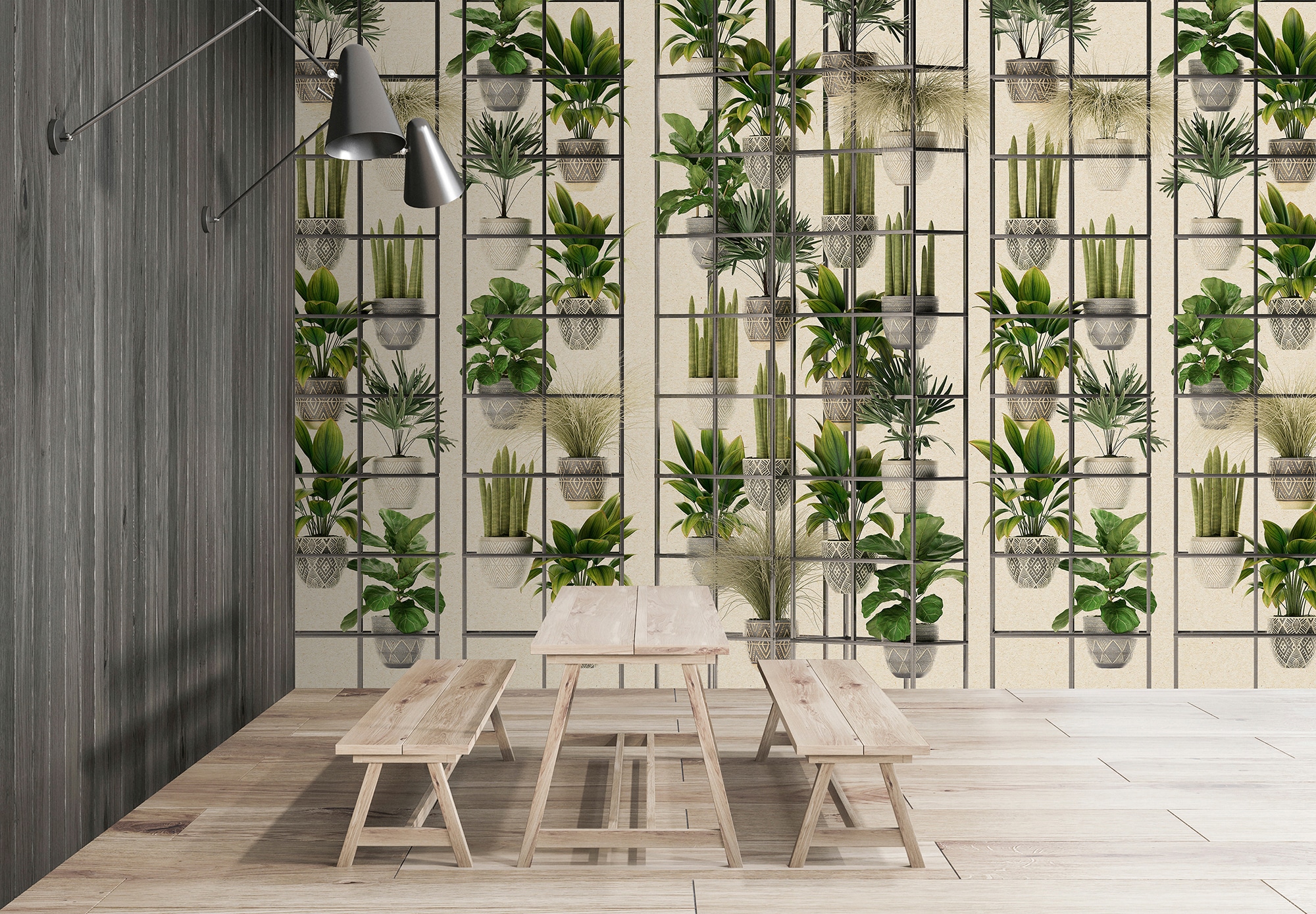 living walls Fototapete »Walls by Patel Plant Shop«, Vlies, Wand