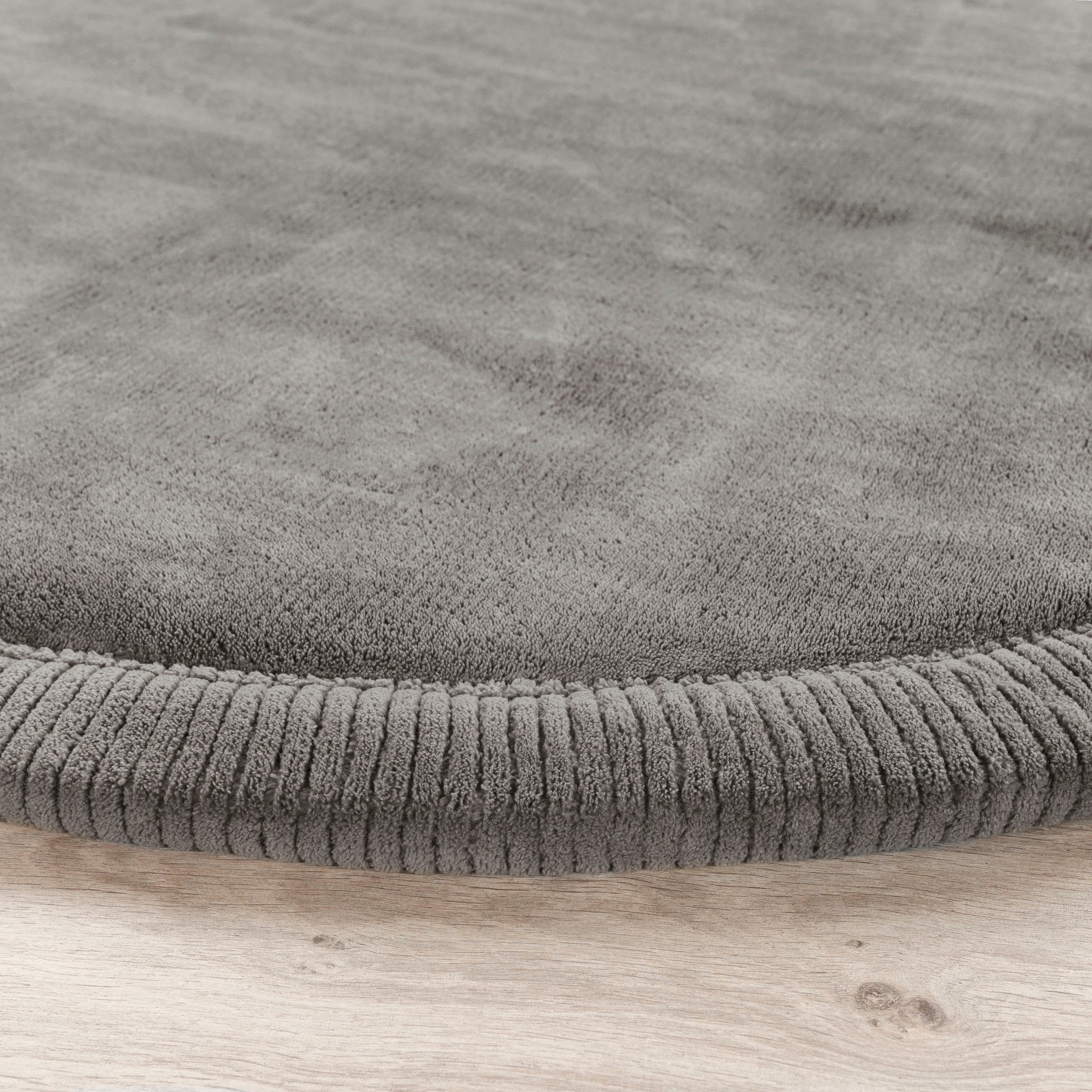 Paco Home Teppich »Tatami 475«, rund, 24 mm Höhe, Kurzflor, Uni Farben, mit Memory Foam, waschbar