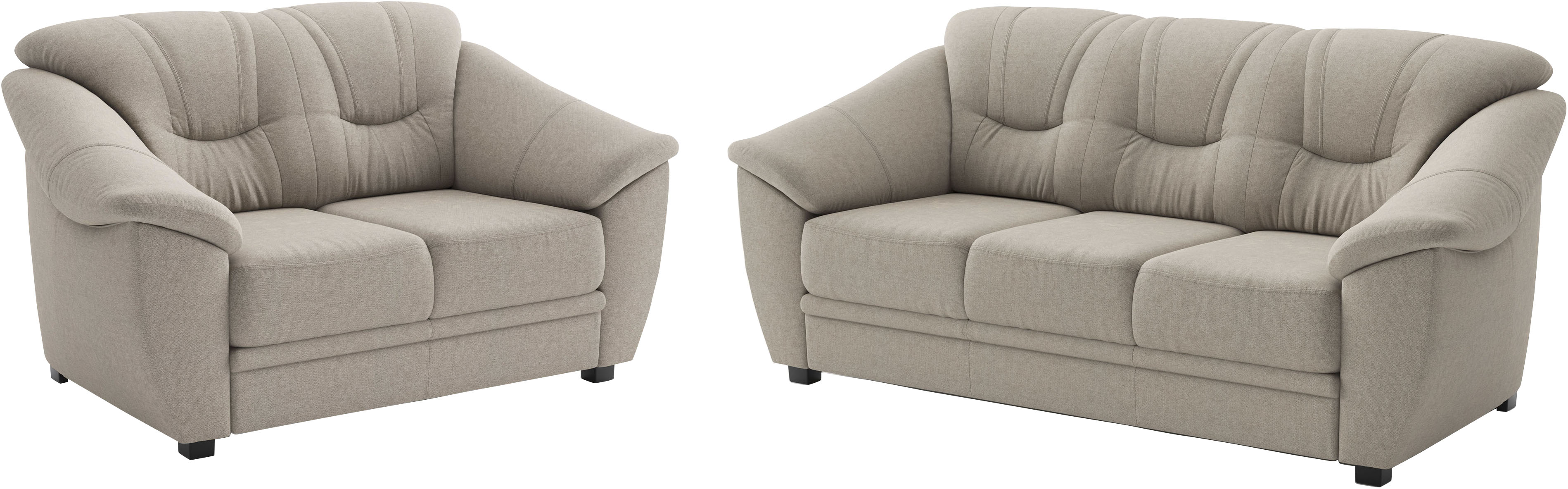 sit&more Polstergarnitur "Savona, Set: 2- & 3er-Sofa, B: 148 bzw. 198 cm, Federkern-Polsterung" 2 tlg. komfortable Sitzhöhe 46 cm, frei im Raum stellbar, stilvolles Design