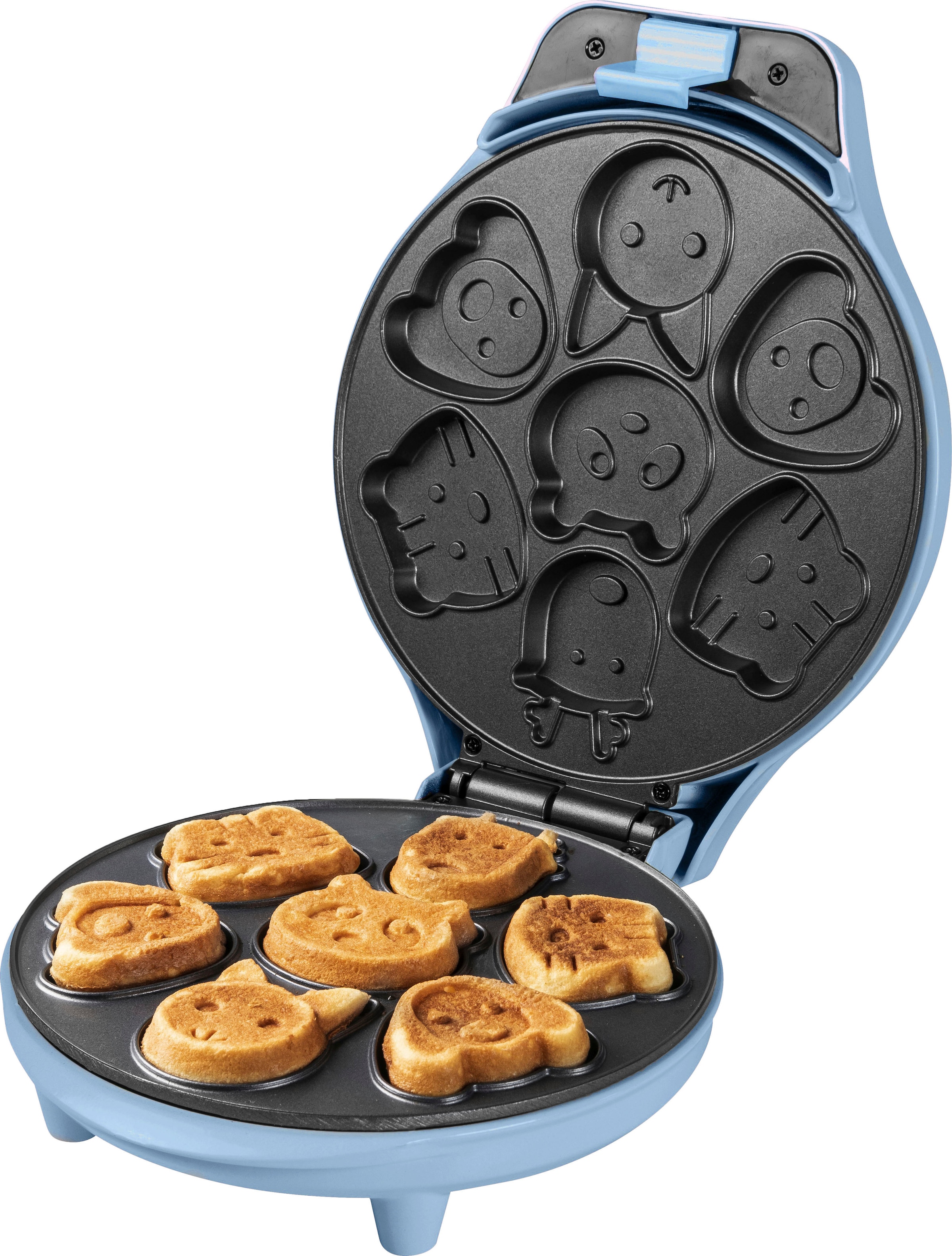 bestron Waffeleisen »AAW700 für Mini-Waffel-Kekse«, 700 W, mit Backampel & Antihaftbeschichtung