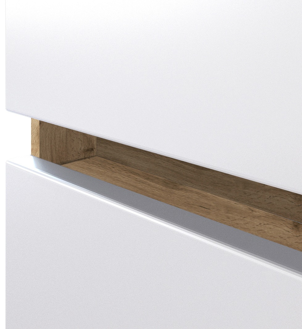 welltime Badezimmer-Set »Kaunas«, (Set, 3 St.), bestehend aus Waschtisch-Set mit Seitenschrank, Breite 120 cm