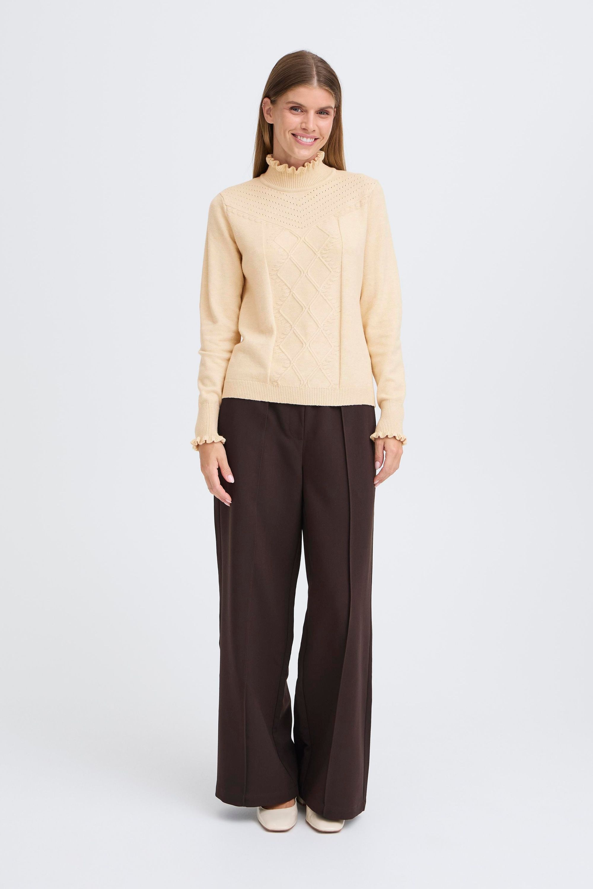 OXMO Strickfleece-Pullover »Strickpullover OXBMMNERA ONECK JUMPER«