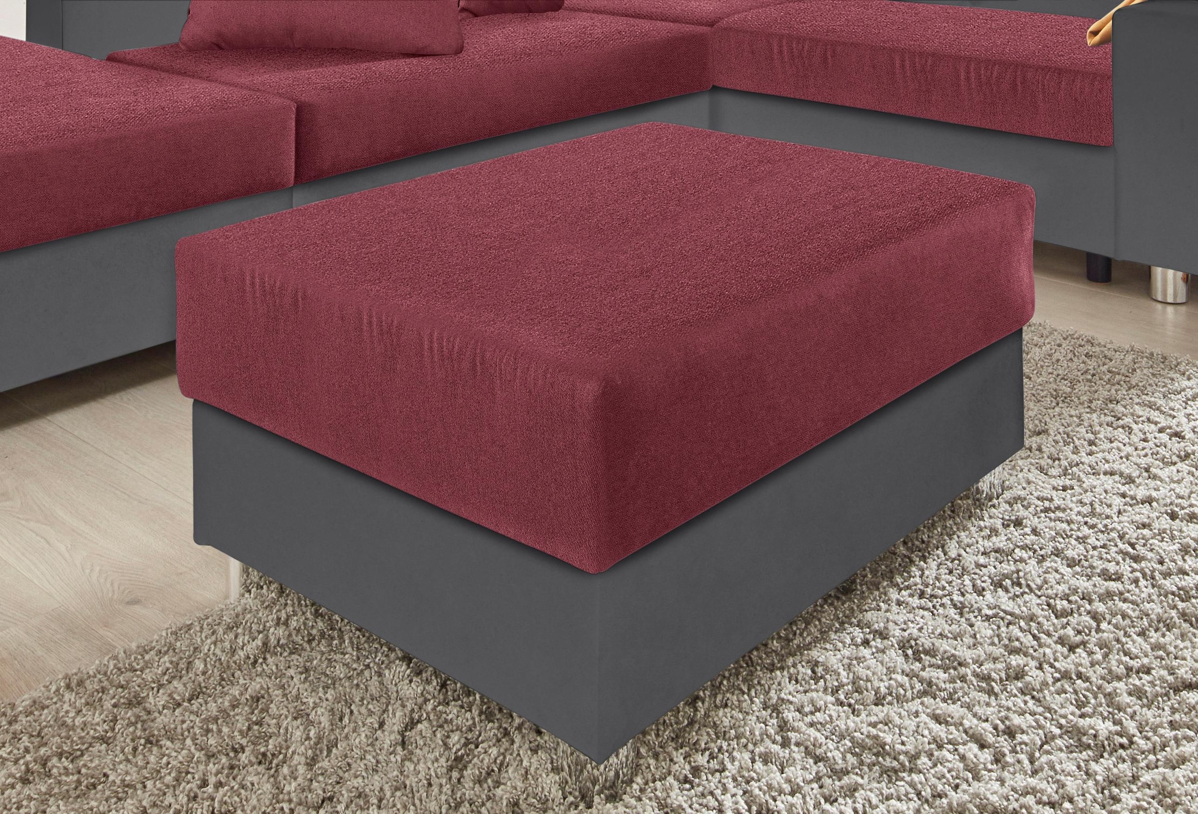 COLLECTION AB Hocker "Paris, B: 92 cm" mit Federkern
