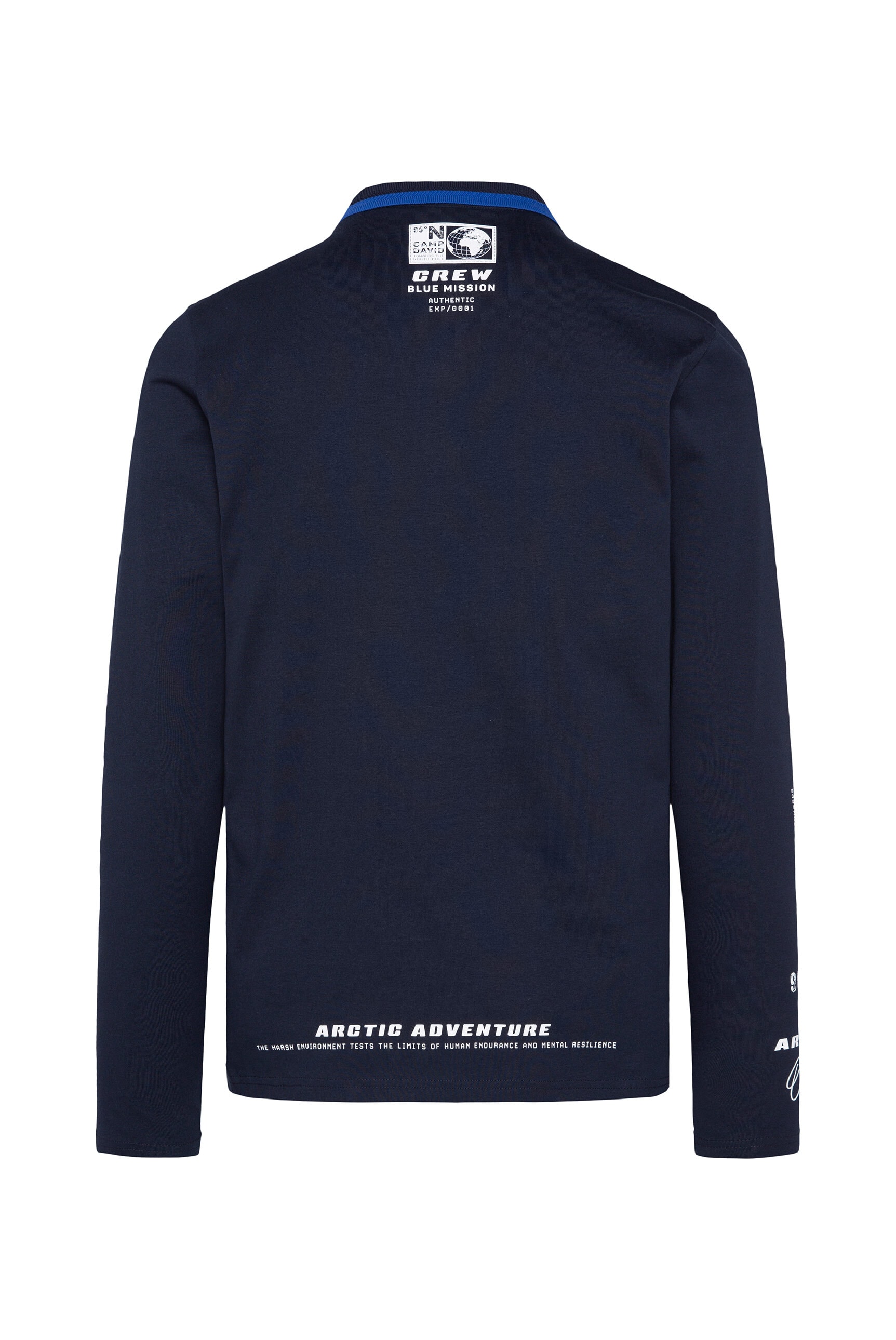 CAMP DAVID Langarm-Poloshirt, aus Baumwolle