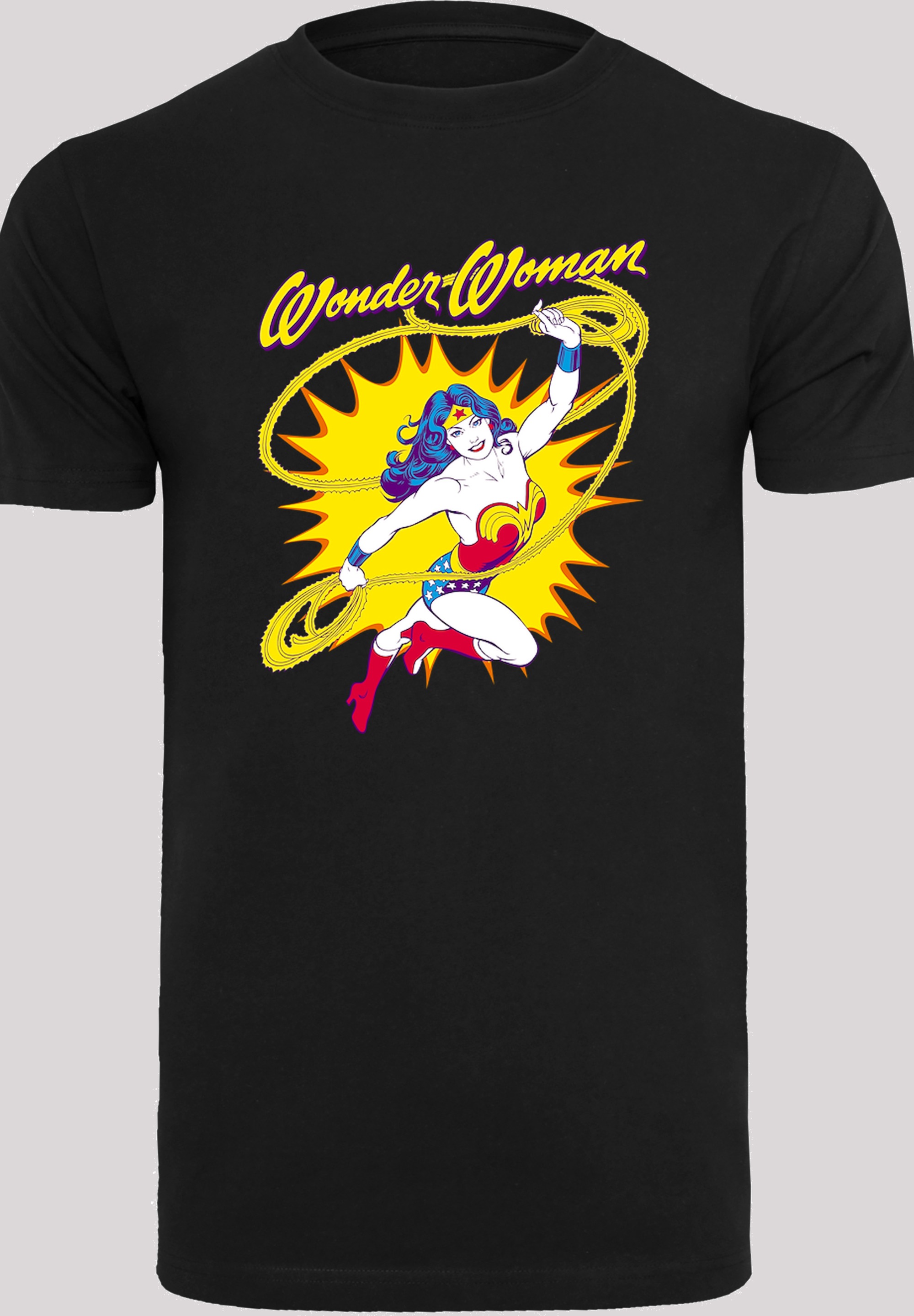 Kurzarmshirt »F4NT4STIC Herren Wonder Woman Leap -BLK with T-Shirt Round Neck«, (1 tlg.)