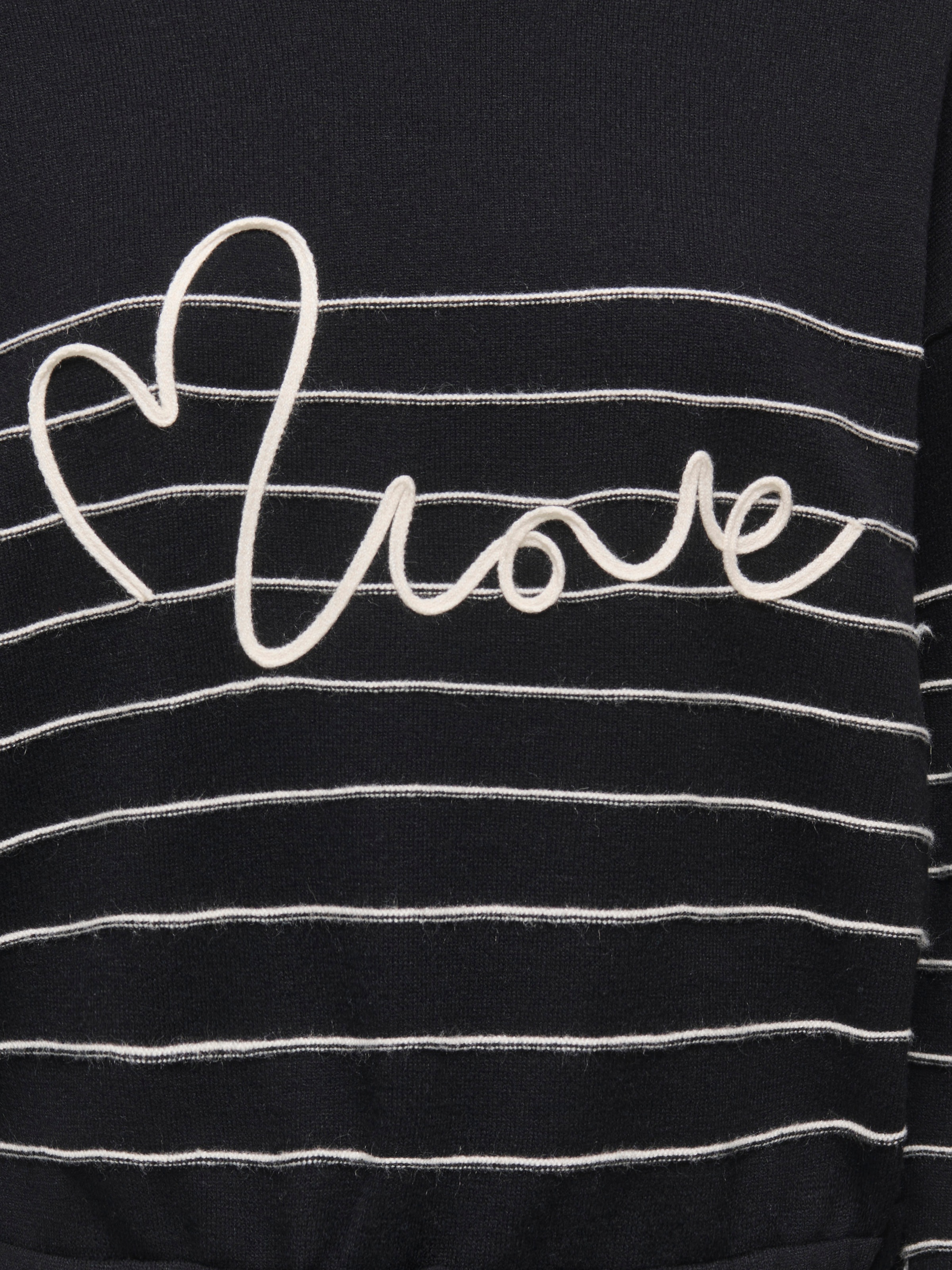 Thumbnail - ONLY CARMAKOMA Rundhalspullover "CARSIGNE LS TEXT DETAIL O-NECK KNT"