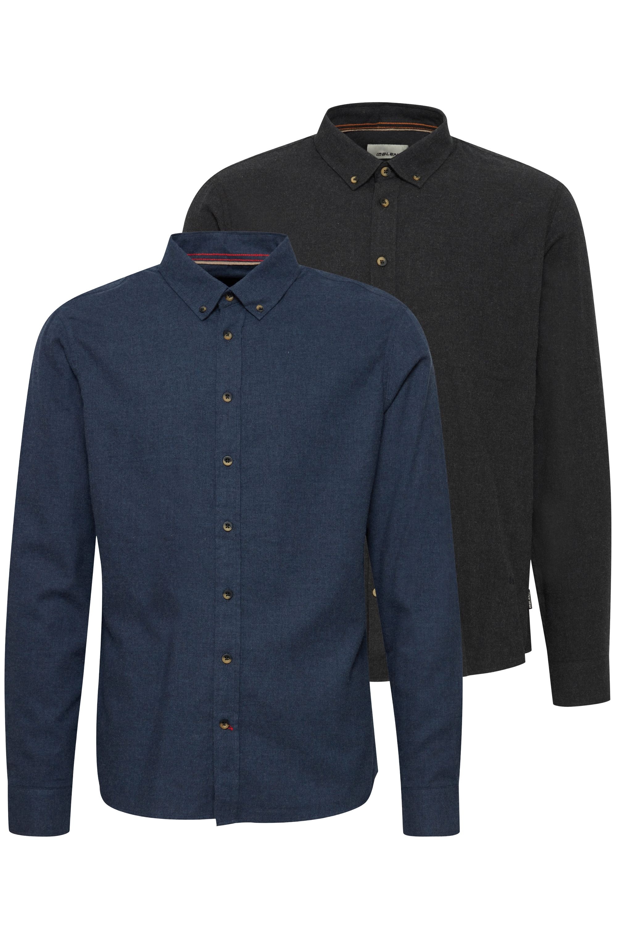 Blend Langarmhemd "BHShirt 2-Pack" Stilvolles Langarmhemd günstig online kaufen