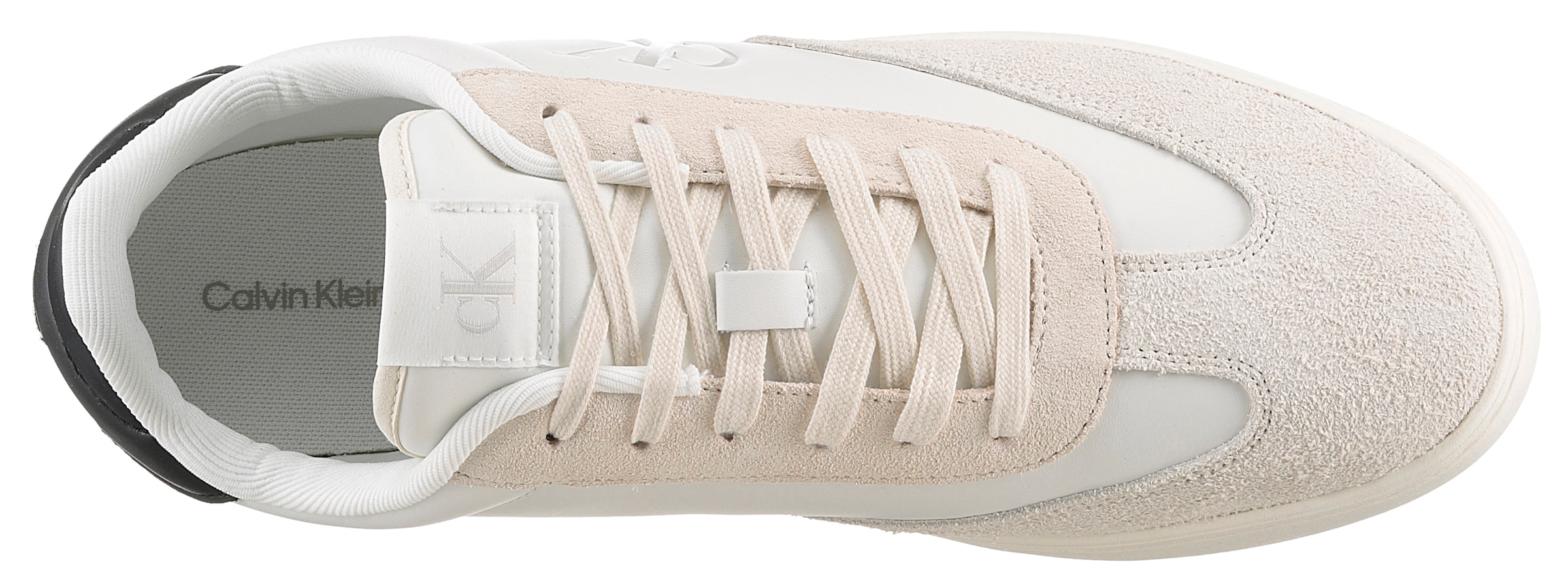 Calvin Klein Jeans Sneaker »CLASSIC CUPLOW LACEUP LTH FAD«, Basket-Sneaker, Schnürschuh, Freizeitschuh mit weichem Schaftrand