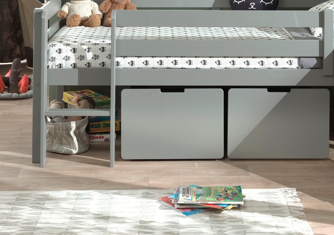 Vipack Container »auf Rollen (2-er Set), hochwertiger Holzwerkstoff lackiert, 2 Farben« das Innenmaß von ca.: B: 48,6xH: 29,3xT: 56,6cm bietet viel Stauraum,  universell und durch die Rollen flexibel in Räumen einsetzbar