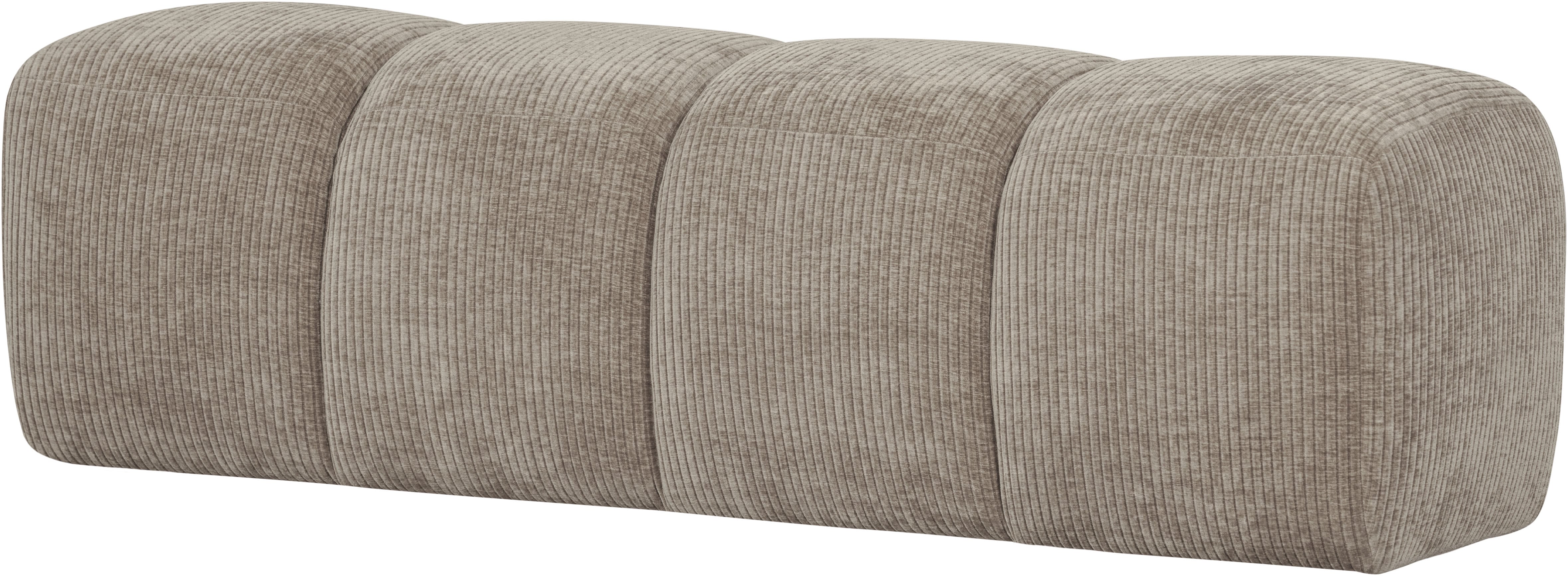 WOOOD Polsterbank "Mojo ohne Rückenlehne mit Jacquard-Rippenbezug B 160 x T 45 x H 49 cm" Ausgezeichnete Verschleißfestigkeit, Tragkraft 120 kg, kombinierbar