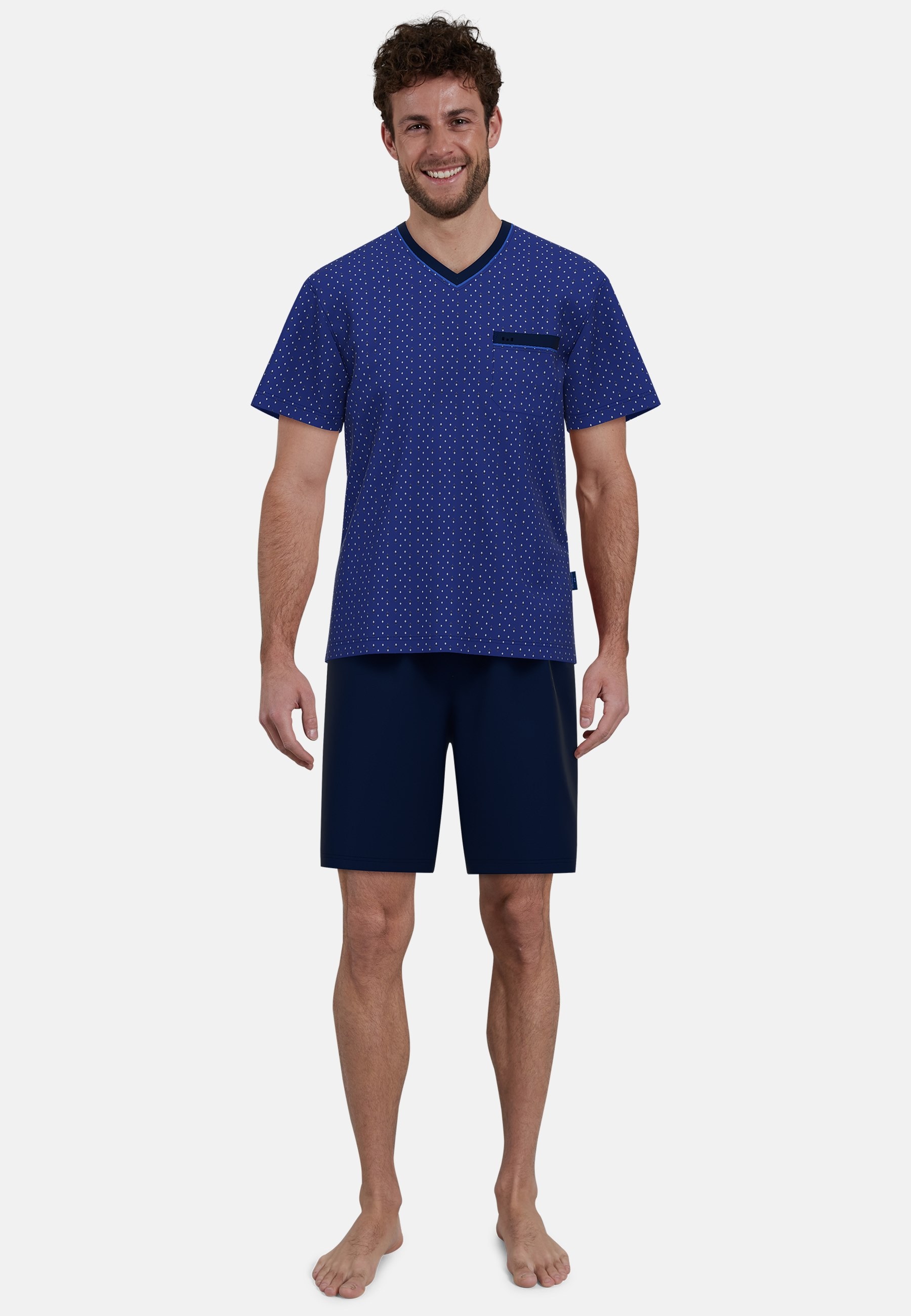 GÖTZBURG Shorty "Waterford", 2 Stk. Kurzarm, V-Ausschnitt, kurze Hose, Baum günstig online kaufen