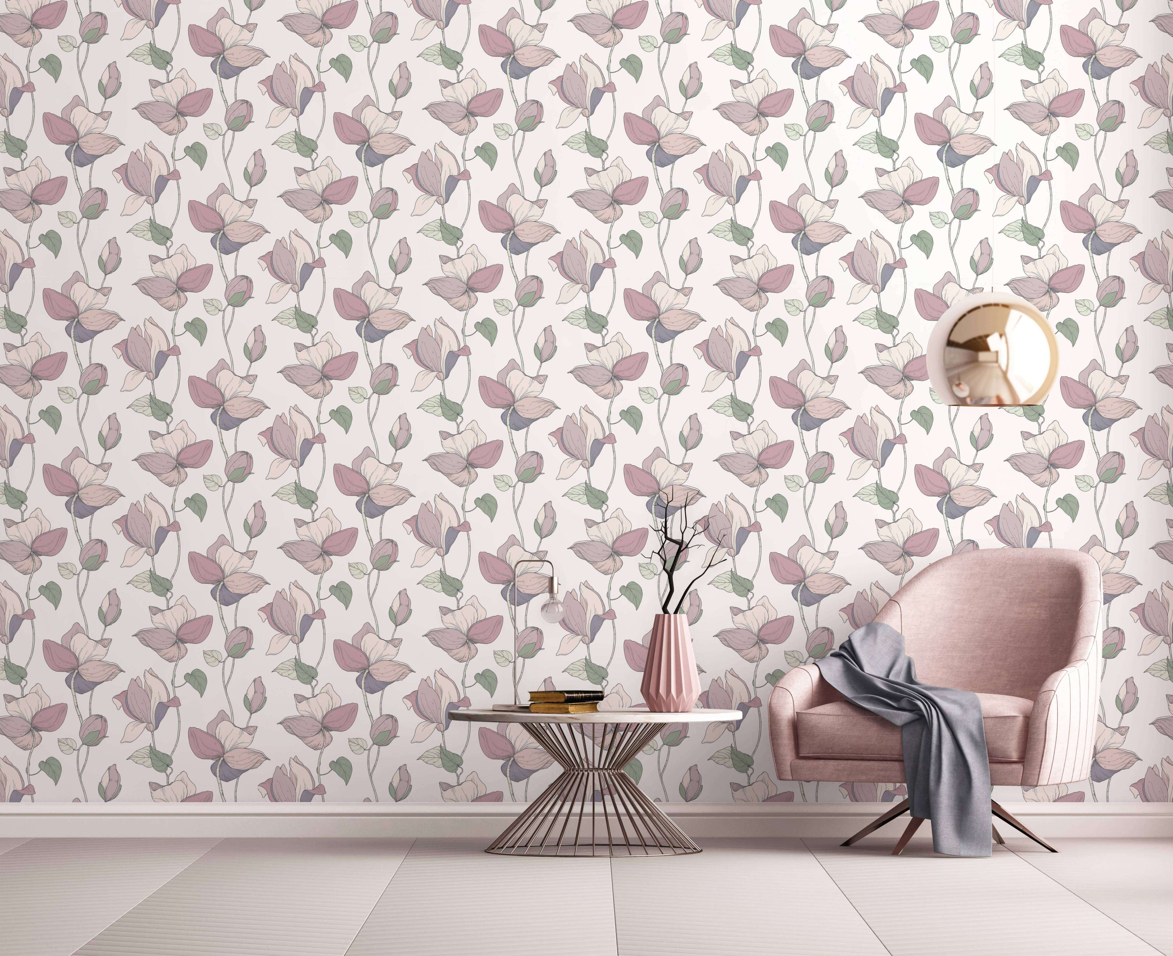 Marburg Vliestapete "Tapete Abstract Blossom" floral geprägt moderne Vliestapete für Wohnzimmer Schlafzimmer Küche