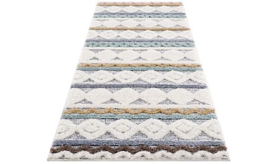 Carpet City Hochflor-Läufer »Focus«, rechteckig, 20 mm Höhe, Boho-Teppich, besonders... kaufen