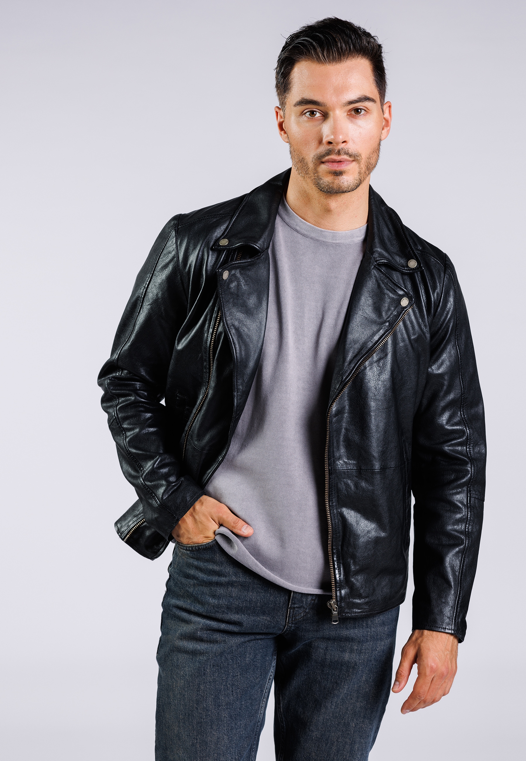 Freaky Nation Lederjacke "Race Man-FN" günstig online kaufen