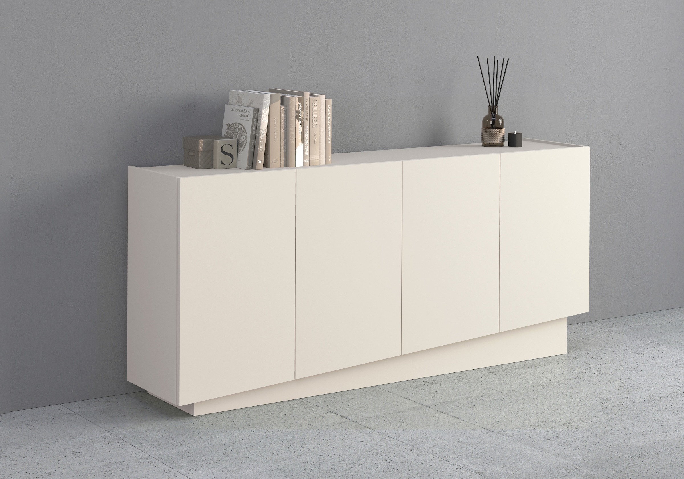 INOSIGN Sideboard »VELA, Sideboard, Breite 160 cm, Design mit schrägen Türen«, (1 St.), Made in Italy, Maße-B/T/H: 160x35x75,Sideboard, Anrichte, Kommode