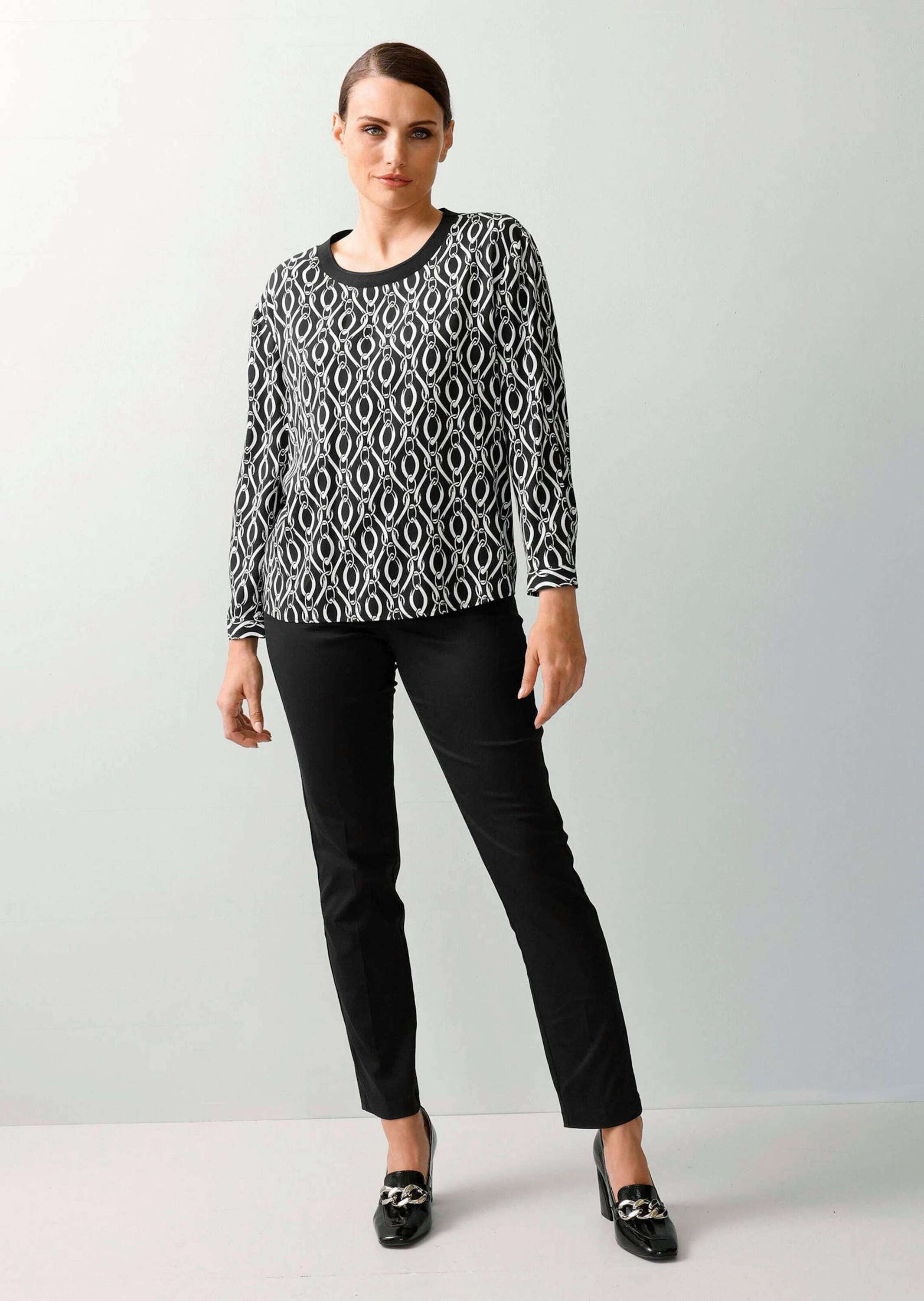 Thumbnail - Alba Moda Schlupfbluse "Bluse Bluse in grafischem Kettendessin"