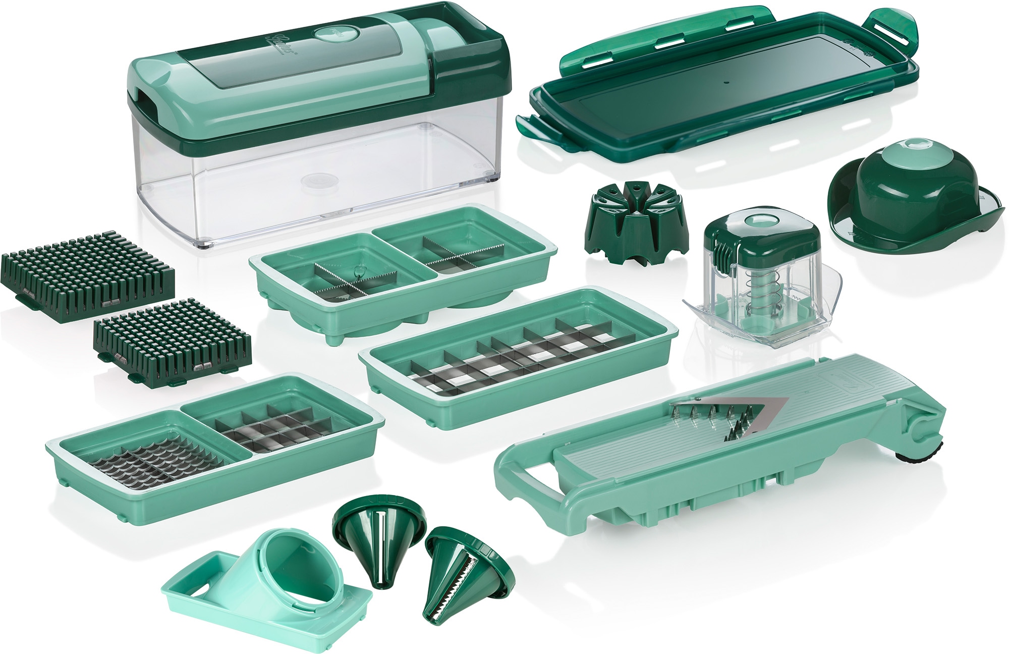 Genius Zerkleinerer »Nicer Dicer 1250 16-tlg. Smart«, | incl. Smart Spiralschneider, ml BAUR Julietti Auffangbehälter Fusion