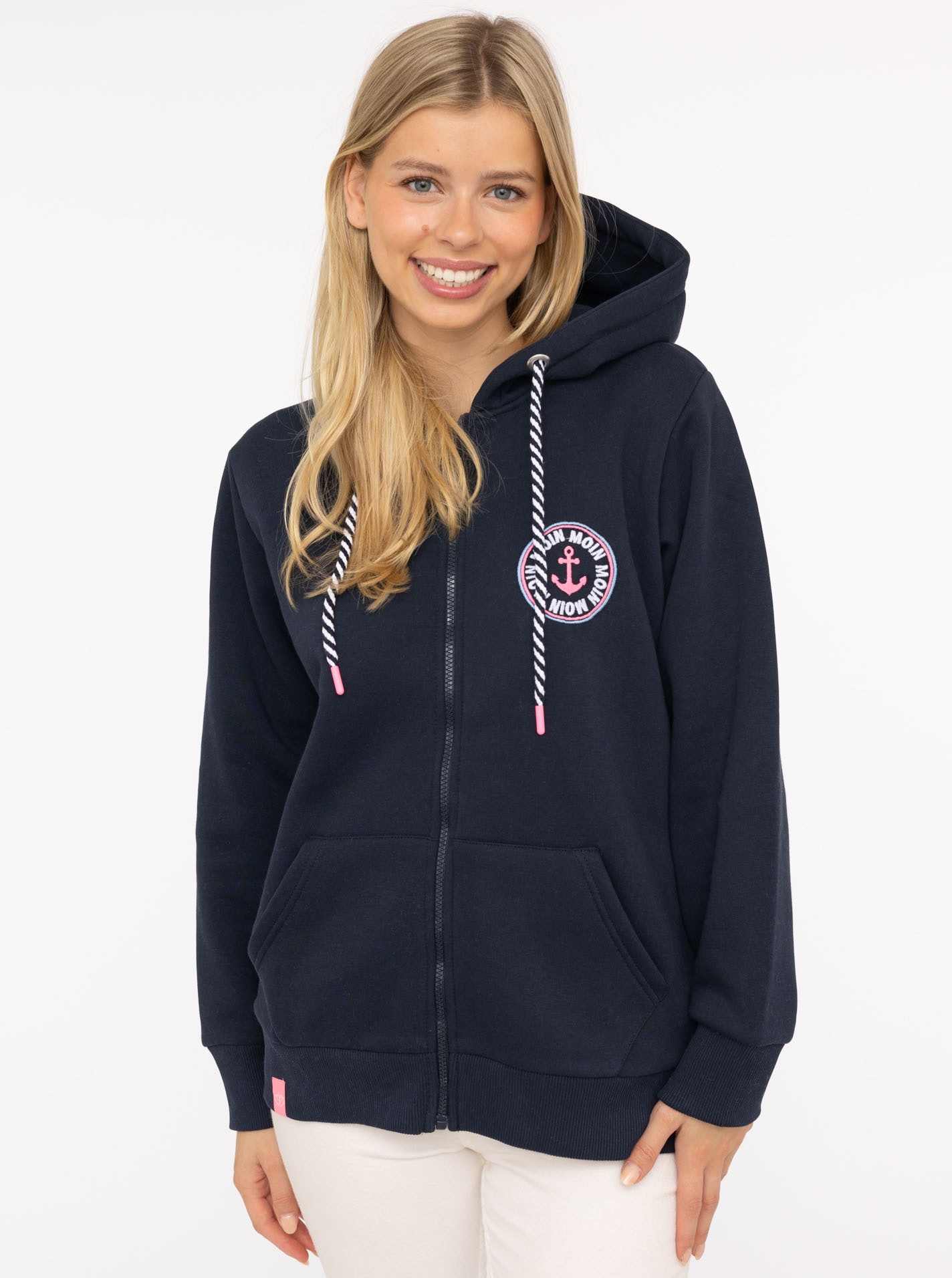 Zwillingsherz Kapuzensweatjacke ""Anker Kreis Classic"", Langarm, Reißversc günstig online kaufen