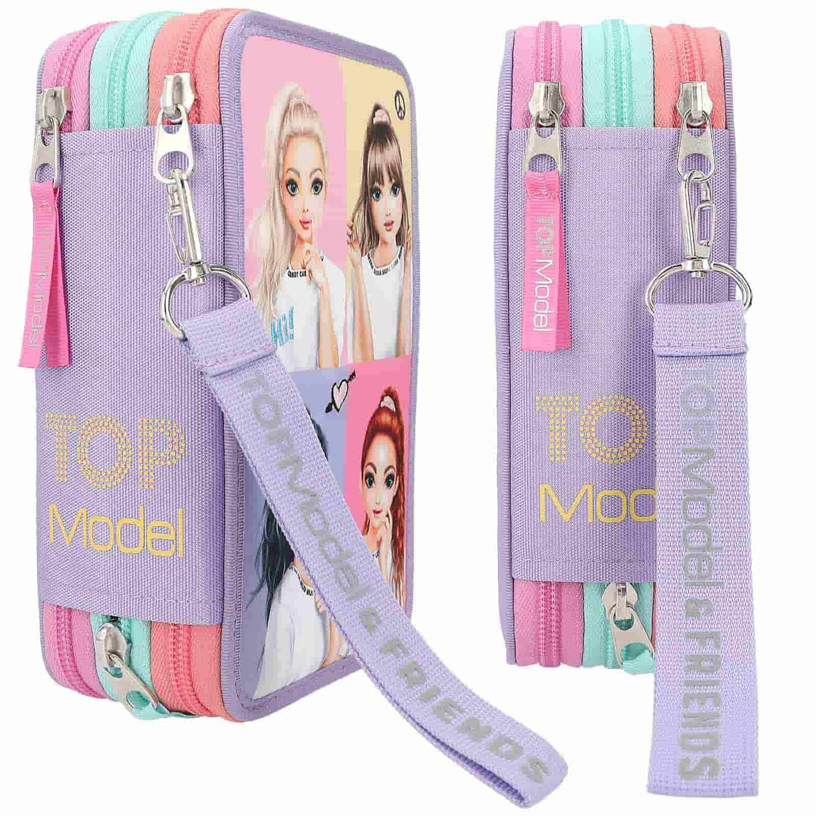 Depesche Buntstift »3-Fach Federtasche SNAP SHOTS inkl. Stifte TOPModel 20 x 13 x 7 cm bunt«