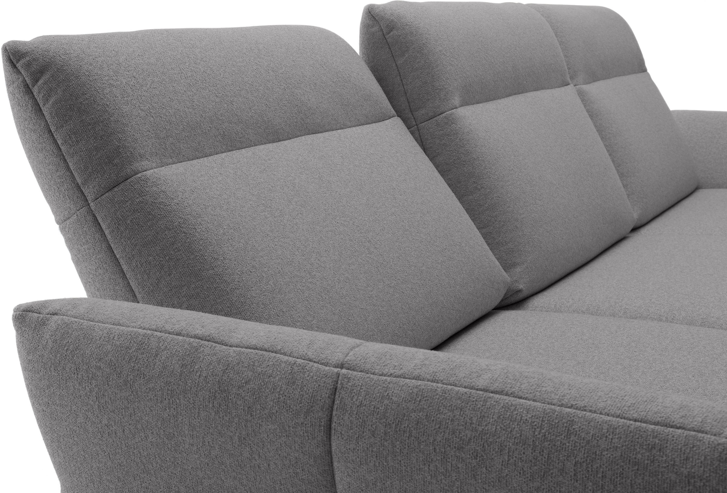 Creation BY ROLF BENZ Ecksofa »CR.460«, Sockel in Eiche, Alugussfüße in umbragrau, Breite 298 cm