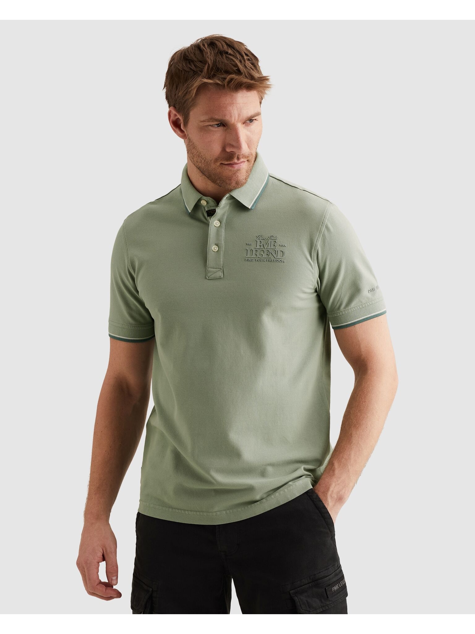 PME LEGEND Poloshirt »Short sleeve polo stretch pique« Regular fit, Kurzarm, casual Stil