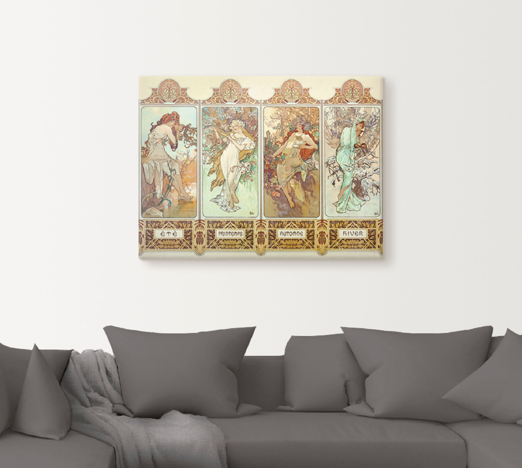 Artland Leinwandbild "Die vier Jahreszeiten, 1896" Gruppen & Familien 1 Stk günstig online kaufen