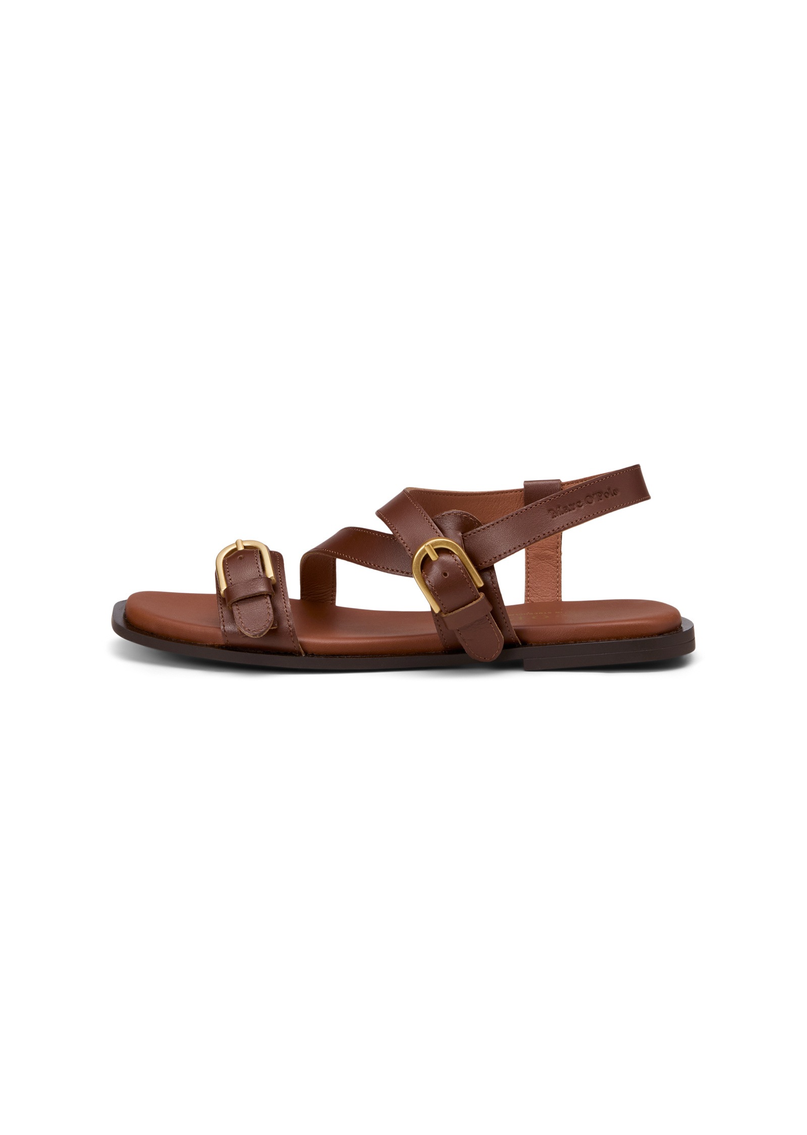 Sandale MARC O'POLO "aus edlem Rindleder", Damen, Gr. 37, cognac, Obermaterial: 100% Leder (Rind), unifarben, Schuhe Sandale 2