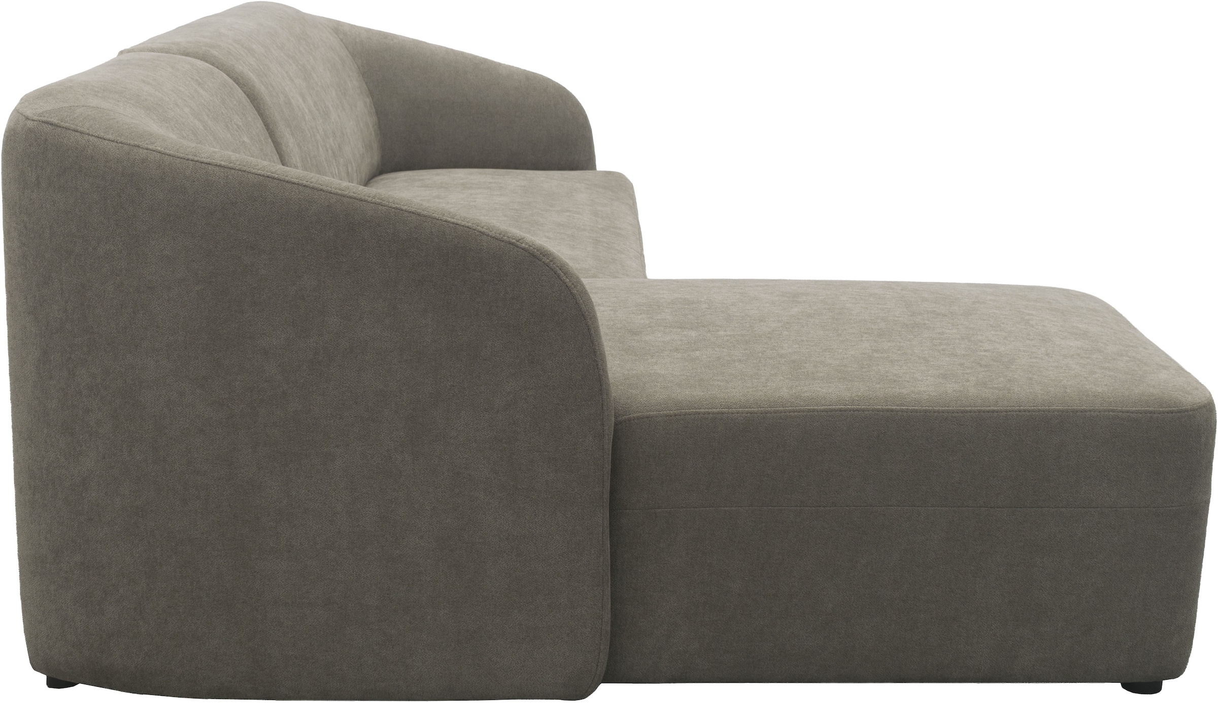 DOMO collection Ecksofa »Orbis, modernes, klares Design mit schmalen, abgerundeten Armlehnen« whlw. mit Bettfunktion u./o. Bettkasten, aus Luxus- Microfaser