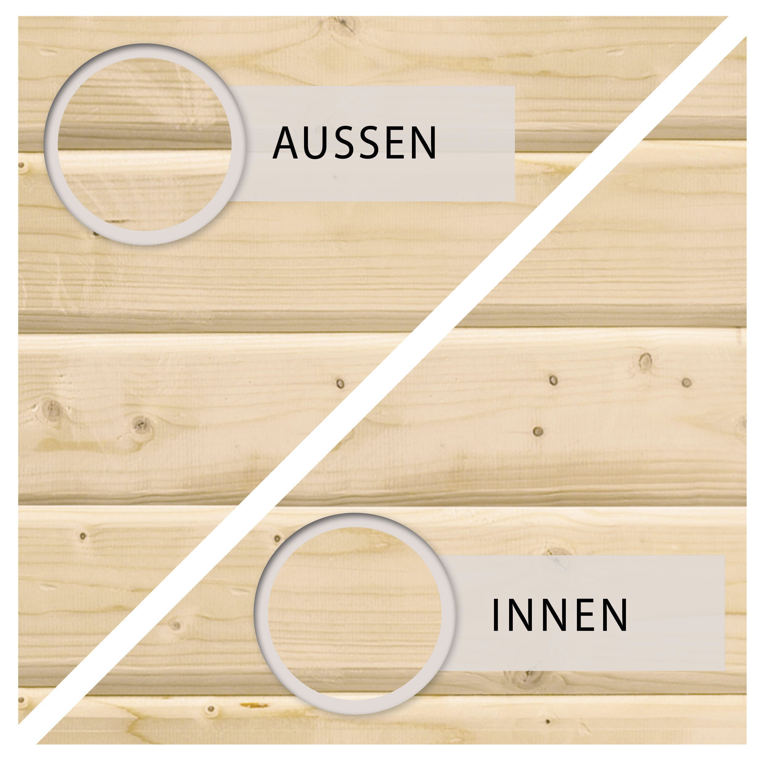 Karibu "Quellsee 1" mit Anbaudach, naturbelassen oder terragrau
