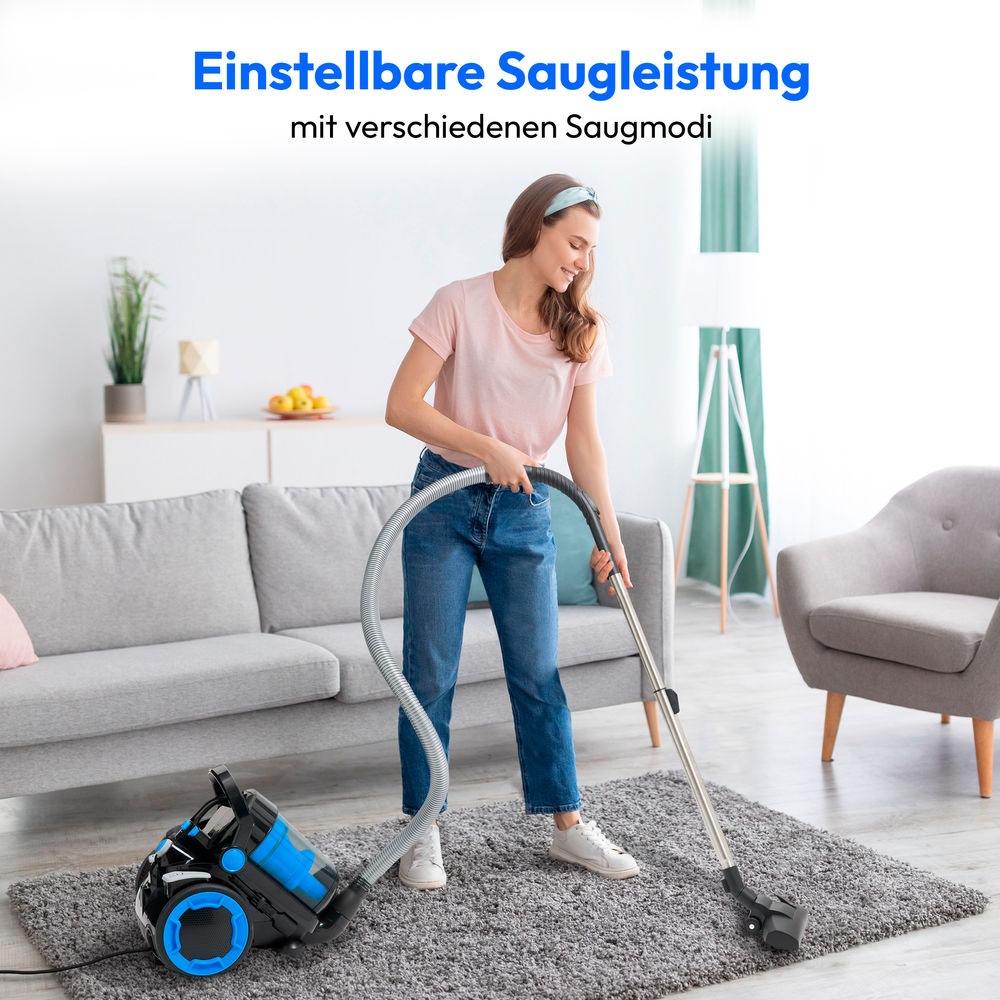Medion® Bodenstaubsauger »P4000 (MD 11906), 8.000 Pa Saugleistung, 4,3L, Multizyklon-Technologie«, 900 W, beutellos, 11 Meter Kabellänge, HEPA 13 Filter, 75 dB, integriertes Zubehör
