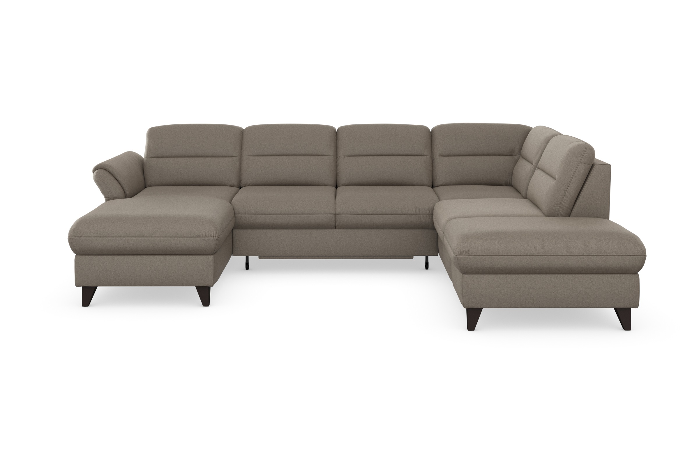 sit&more Wohnlandschaft »Mellum U-Form«, Federkern, wahlweise mit Bettfunktion, Stauraum und Armteilfunktion
