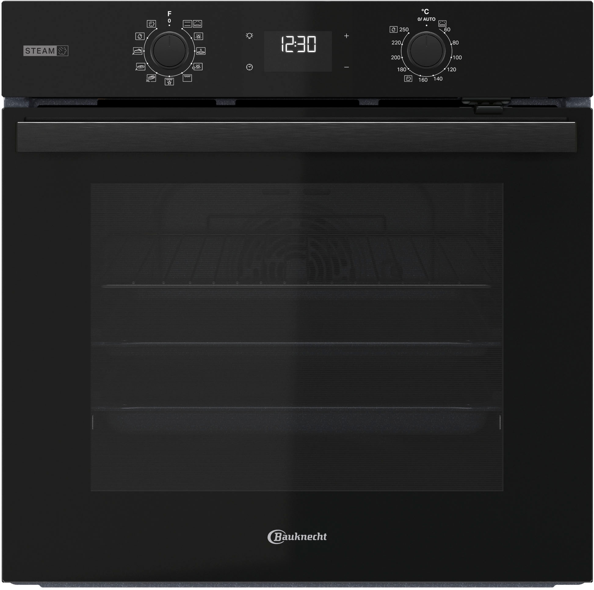 BAUKNECHT Backofen "BBA2S85HU1K" mit 1-fach-Teleskopauszug mit Hydrolyse GentleSteam – für ein saftiges Inneres und ein knuspriges Äußeres
