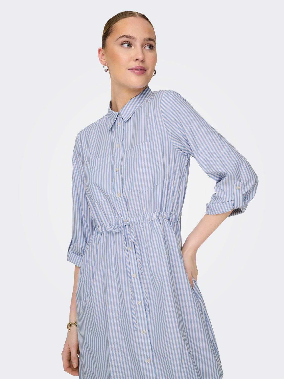 ONLY Hemdblusenkleid "ONLSARAH LS SHIRT DRESS WVN", Sommerkleid günstig online kaufen