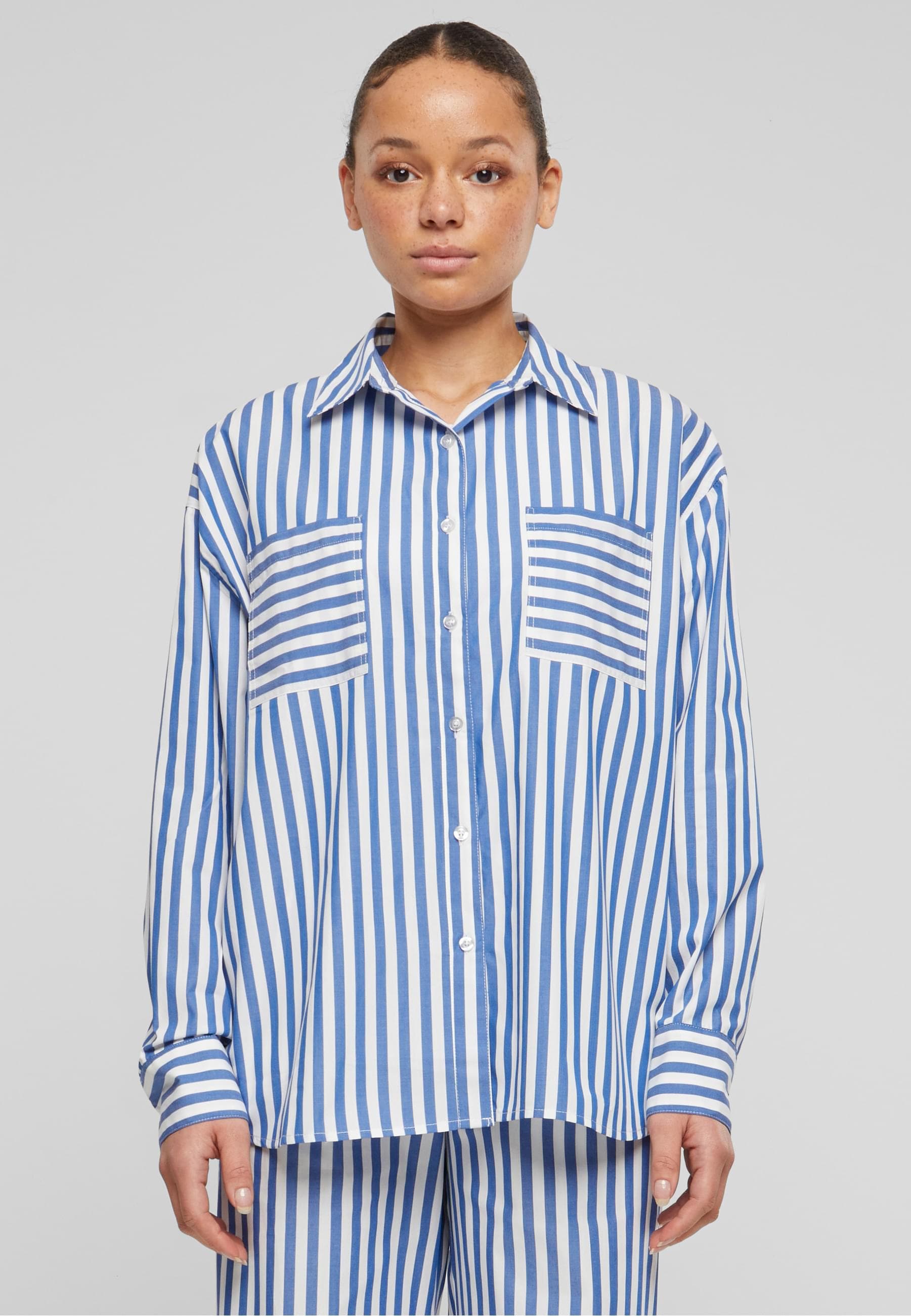 URBAN CLASSICS Langarmhemd »Urban Classics Damen Ladies Striped Relaxed Shirt«
