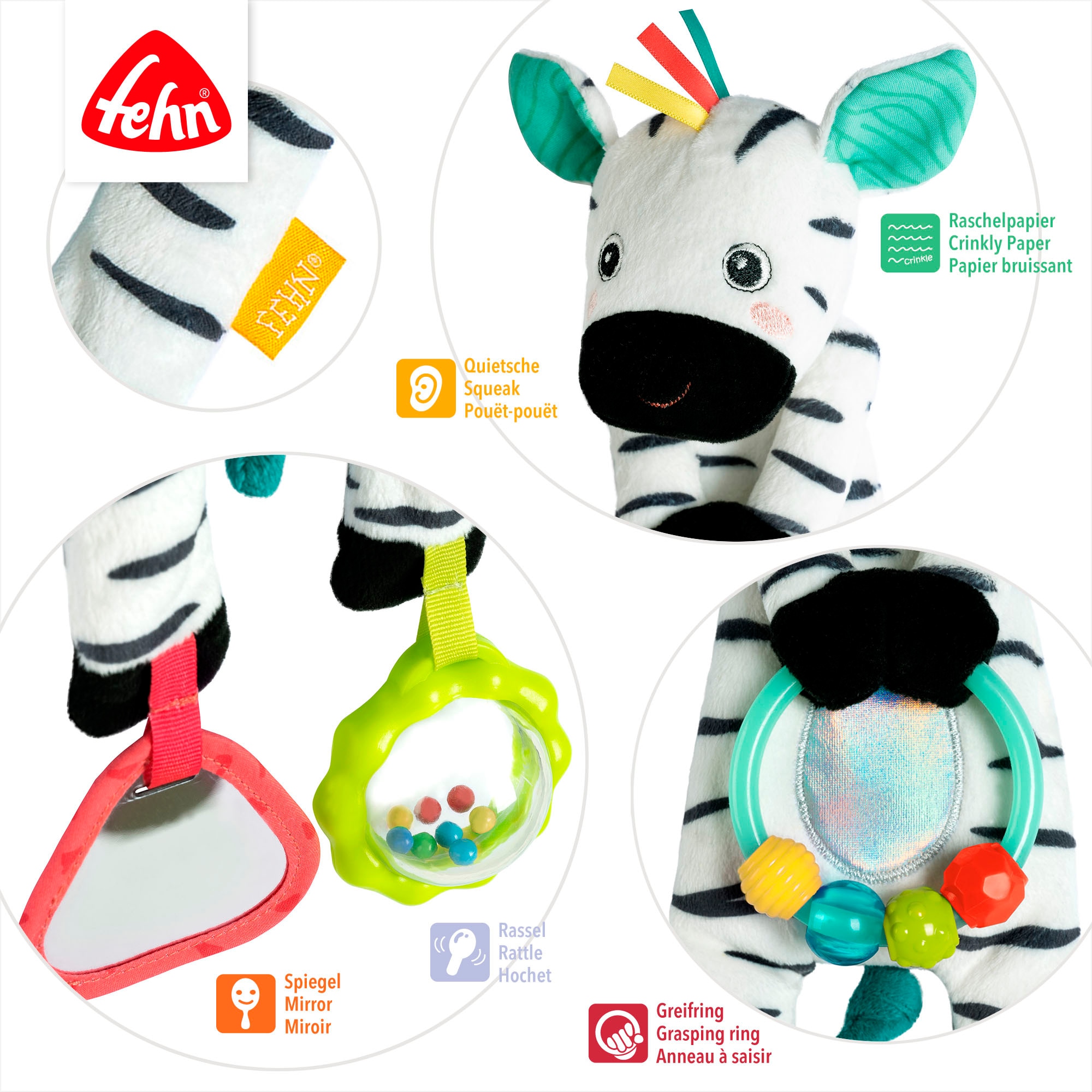 Fehn Greifspielzeug »DoBabyDoo, Bean Bag Zebra«